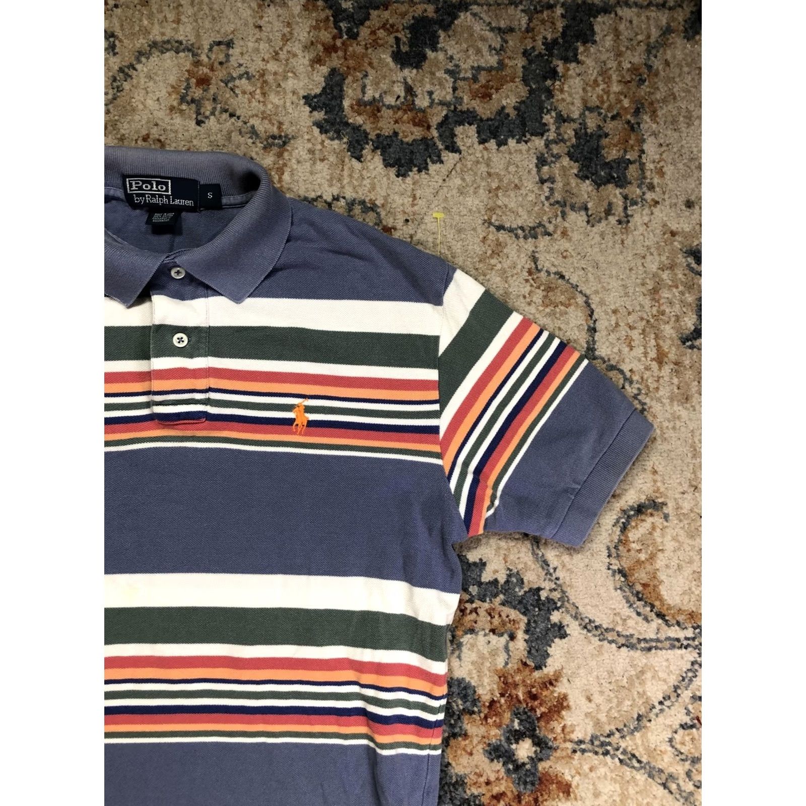 Polo Ralph Lauren Polo by Ralph Lauren Polo Shirt Mens Small Blue Multicolor Stripe Pony Logo Shirt Size US S / EU 44-46 / 1 - 4 Thumbnail