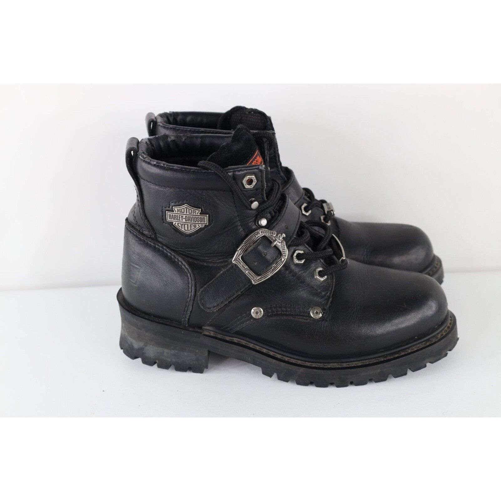 Vintage Vintage 90s Harley Davidson Distressed Leather Boots Size US 8 / IT 38 - 5 Thumbnail