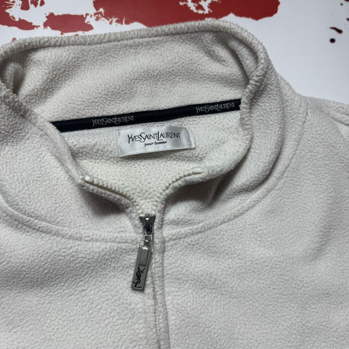Yves Saint Laurent vintage fleece yves saint laurent big logo rare zip hoodie Size US XL / EU 56 / 4 - 4 Thumbnail