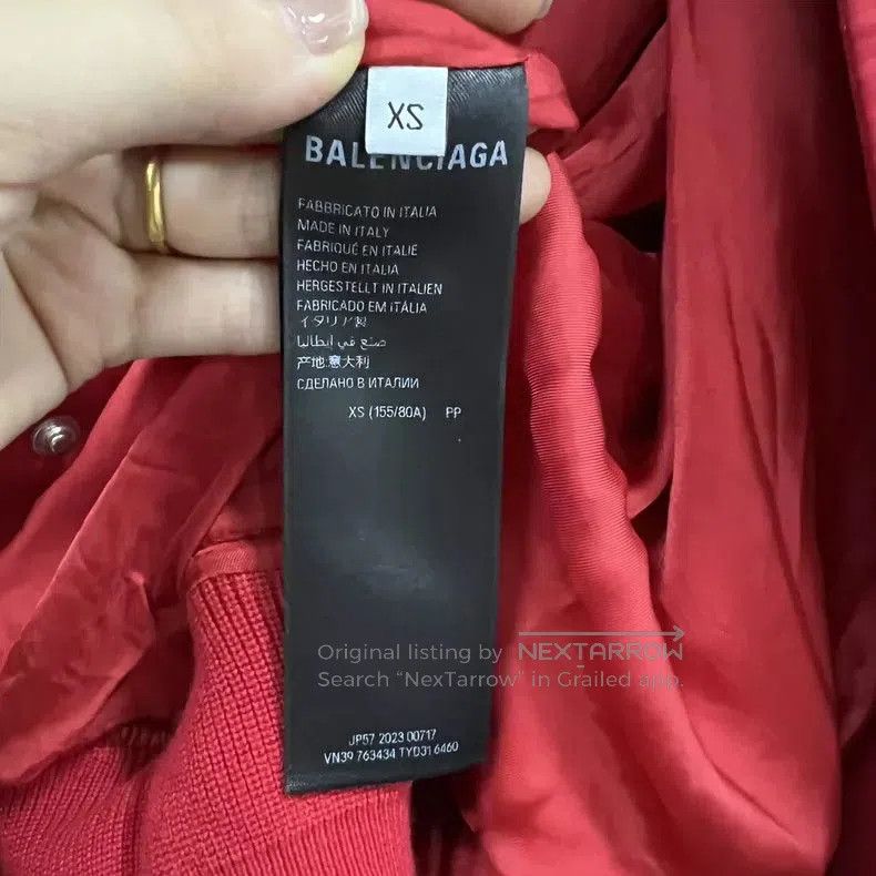 Balenciaga Balenciaga Red Embroidered Logo Jacket. Size US XS / EU 42 / 0 - 4 Thumbnail