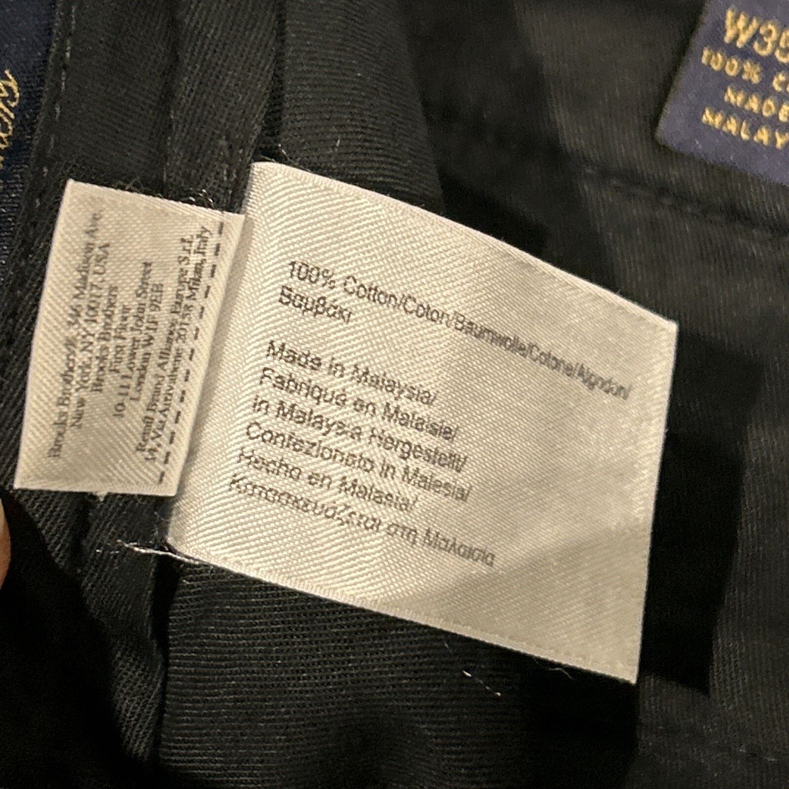 Brooks Brothers Beyond Baggy Pants 35x28 Advantage Chino Clark Action Slacks Size US 35 - 5 Thumbnail