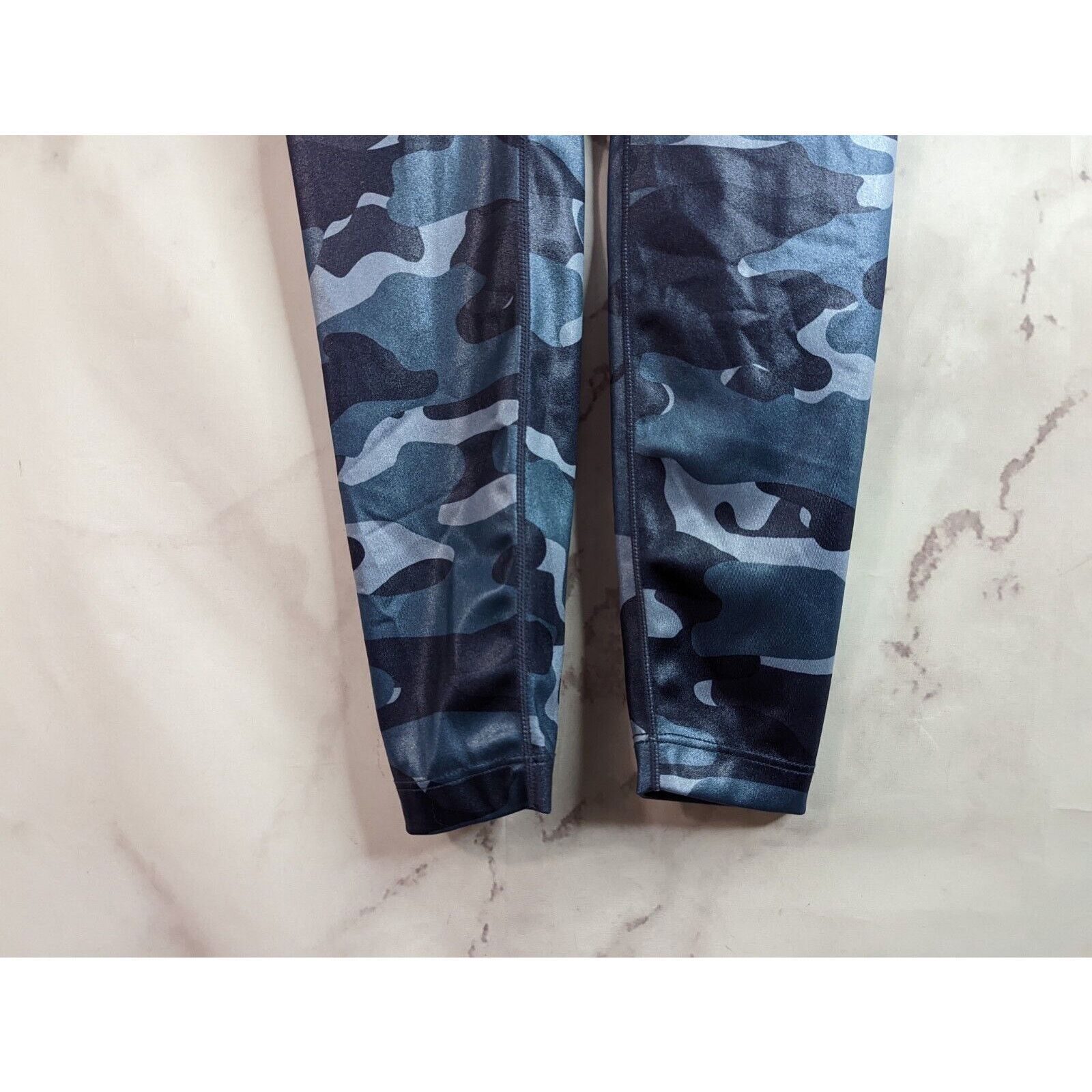 Nike Nike Leggings Women XS Blue Camo Shimmer High Rise Crop One Size 26" / US 2 / IT 38 - 8 Thumbnail