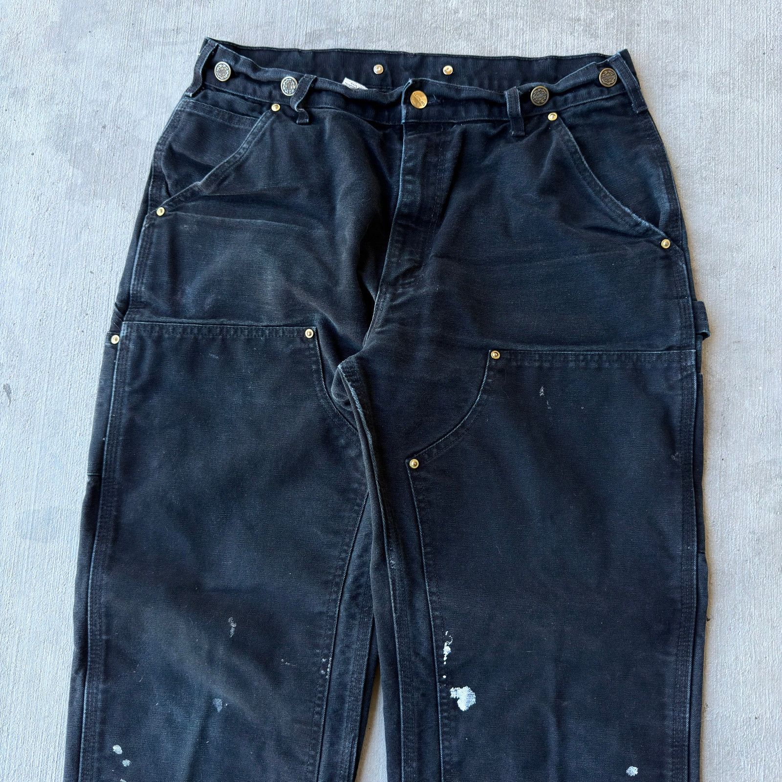Carhartt × Vintage Carhartt black double knee work wear carpenter pants Size US 32 / EU 48 - 2 Thumbnail
