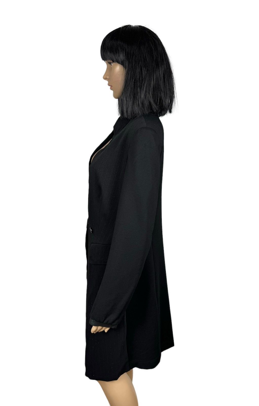 Designer Beate Heymann Streetcouture Striped Overcoat V-Neck size US8 Size M / US 6-8 / IT 42-44 - 9 Thumbnail