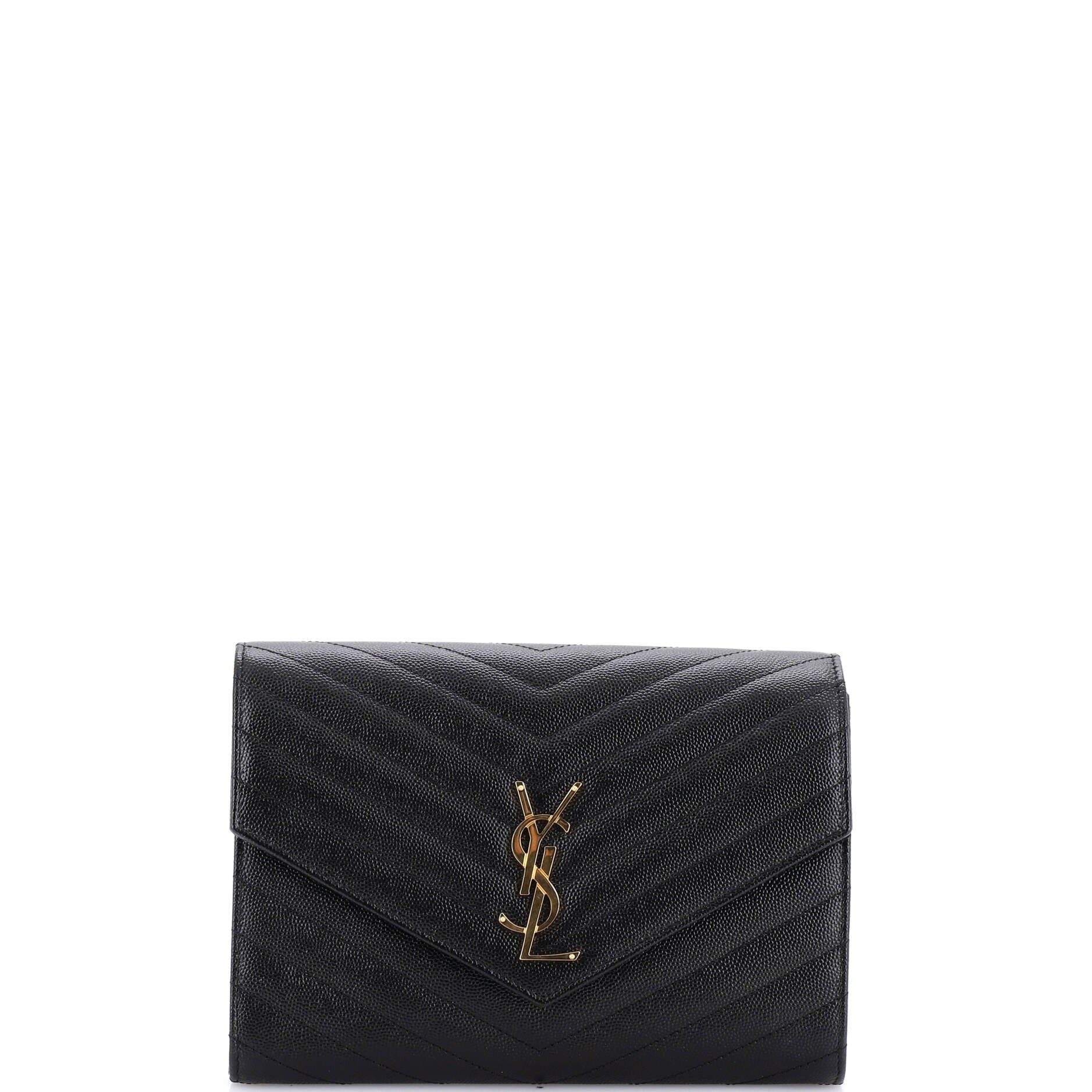 Saint Laurent Paris Classic Monogram Envelope Wristlet Clutch Size ONE SIZE - 1 Thumbnail