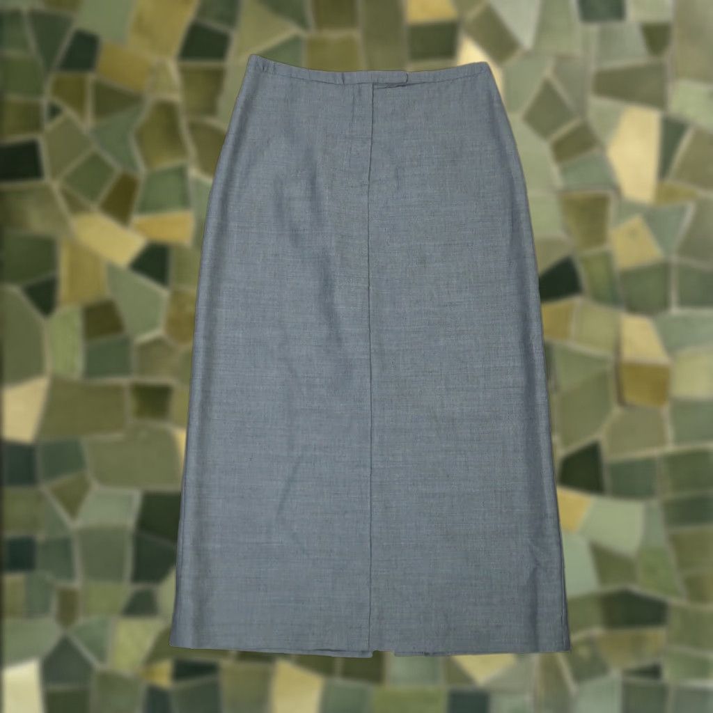 Vintage VINTAGE 90s Petite Sophisticate charcoal gabardine maxi skirt 8 Women's Maxi Skirt Long Gray 90s Vintage Mens Womens Girls Size 30" / US 8 / IT 44 - 1 Thumbnail
