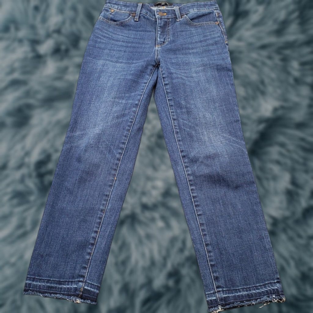 Talbots Talbots Straight Jeans Women 2 Blue Denim Stretch Whiskered Five-Pocket Jeans 5-Pocket Design Size 2 Women Blue Denim Talbots Straight Jeans Women 2 Size 26" / US 2 / IT 38 - 1 Thumbnail