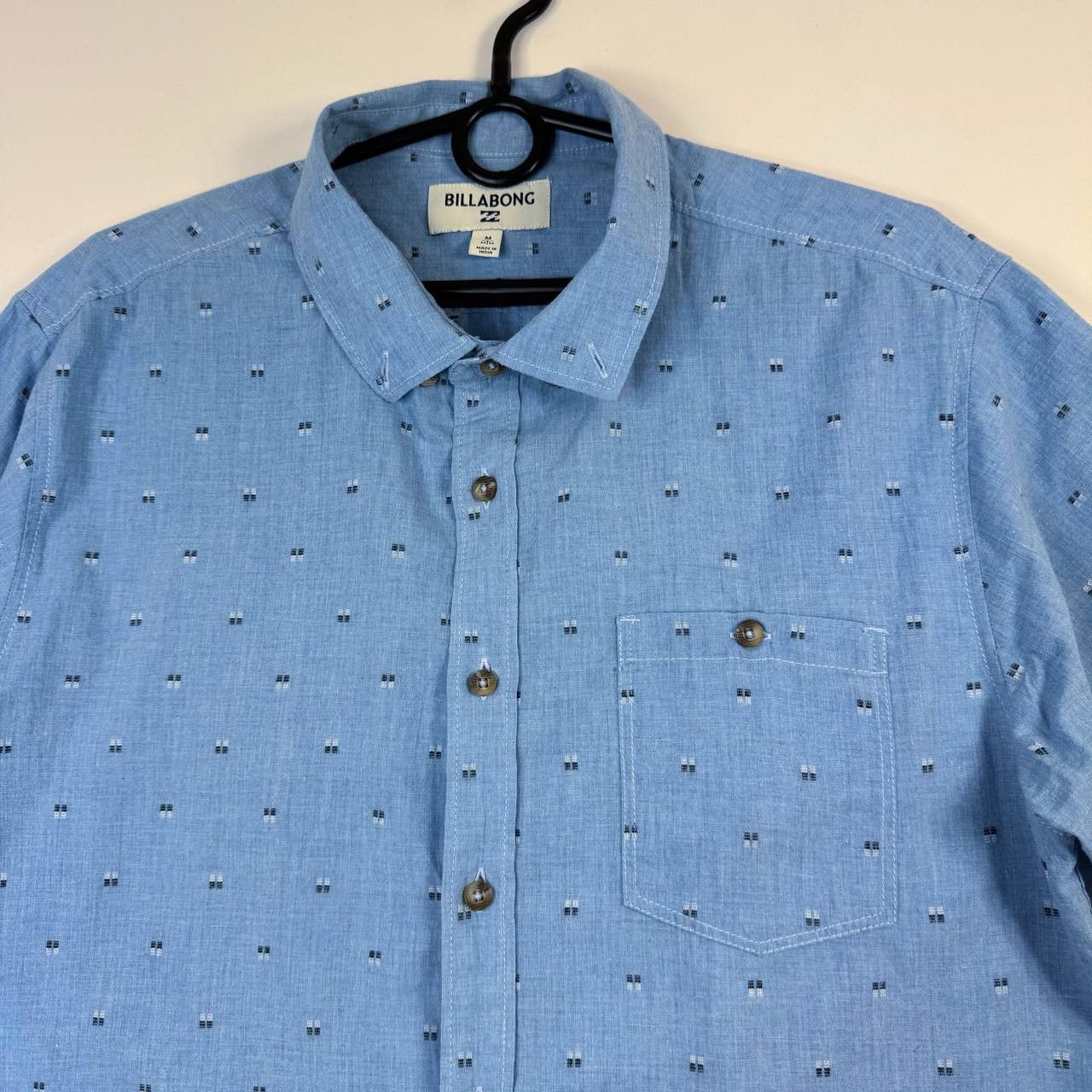 Billabong Billabong Short Sleeve Button Up Shirt Blue Mens Size M Size US M / EU 48-50 / 2 - 2 Thumbnail