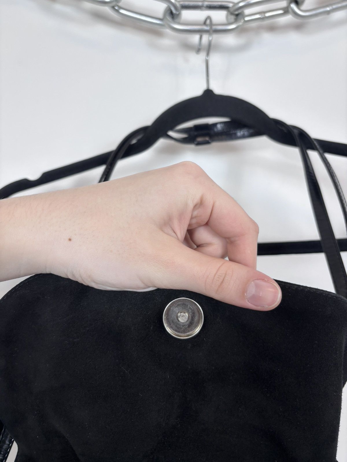Bally Bally Black Suede Patent Leather Shoulder Bag Size ONE SIZE - 11 Thumbnail