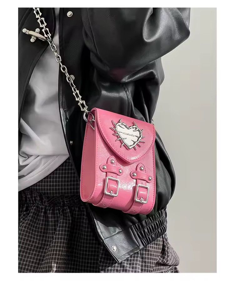 Japanese Brand Skull Streetwear Small Crossbody Design Square Bag Size ONE SIZE - 5 Thumbnail