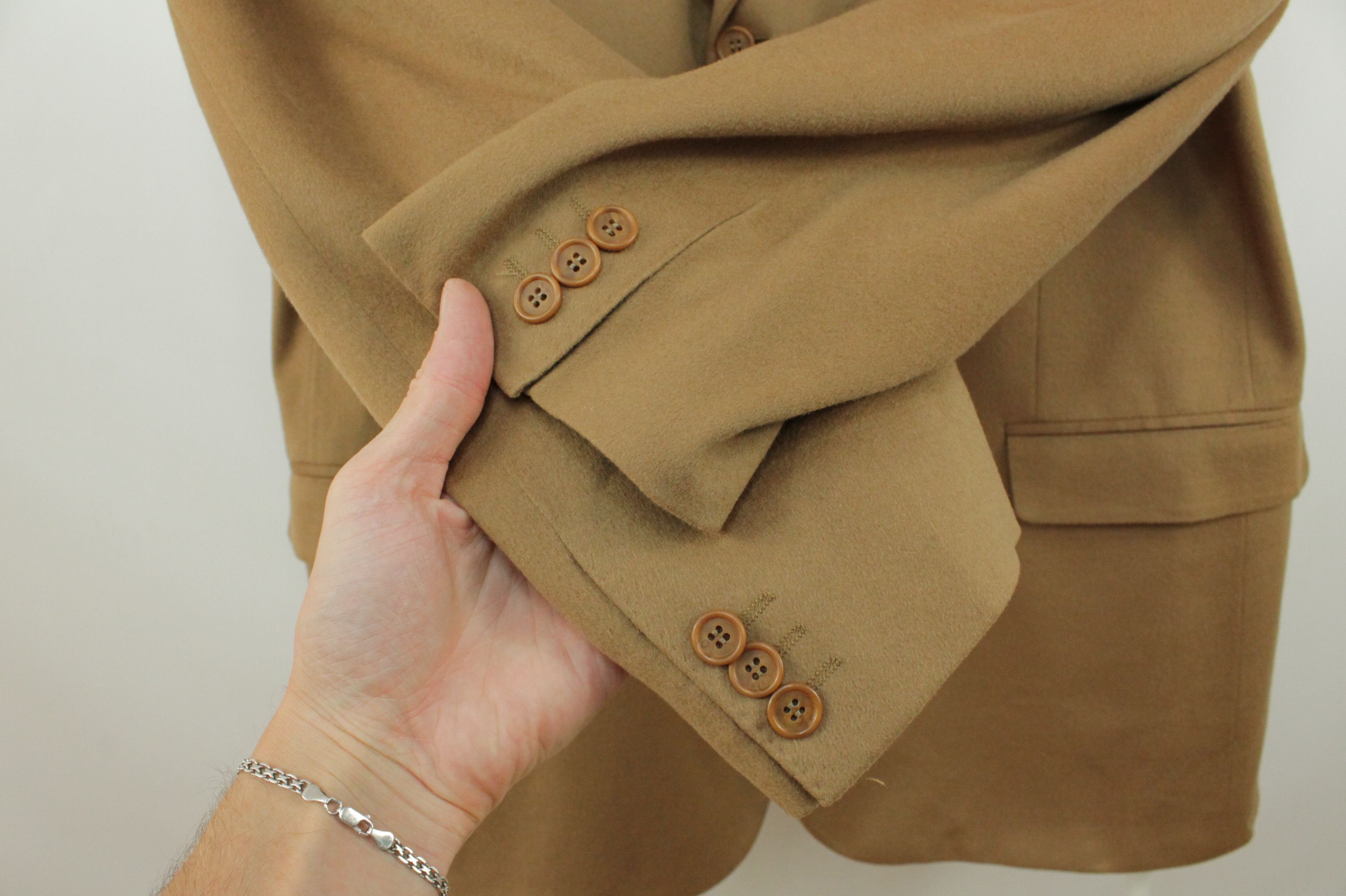 Fendi Vintage Fendi Loro Piana Camel Wool/Cashmere Blazer Jacket Size US XXL / EU 58 / 5 - 4 Thumbnail