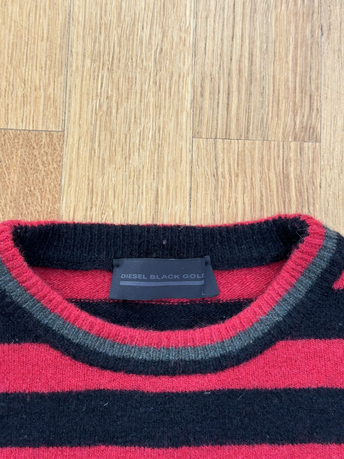 Diesel Vintage Diesel Black Gold Sweater Red Size L / US 10 / IT 46 - 8 Thumbnail