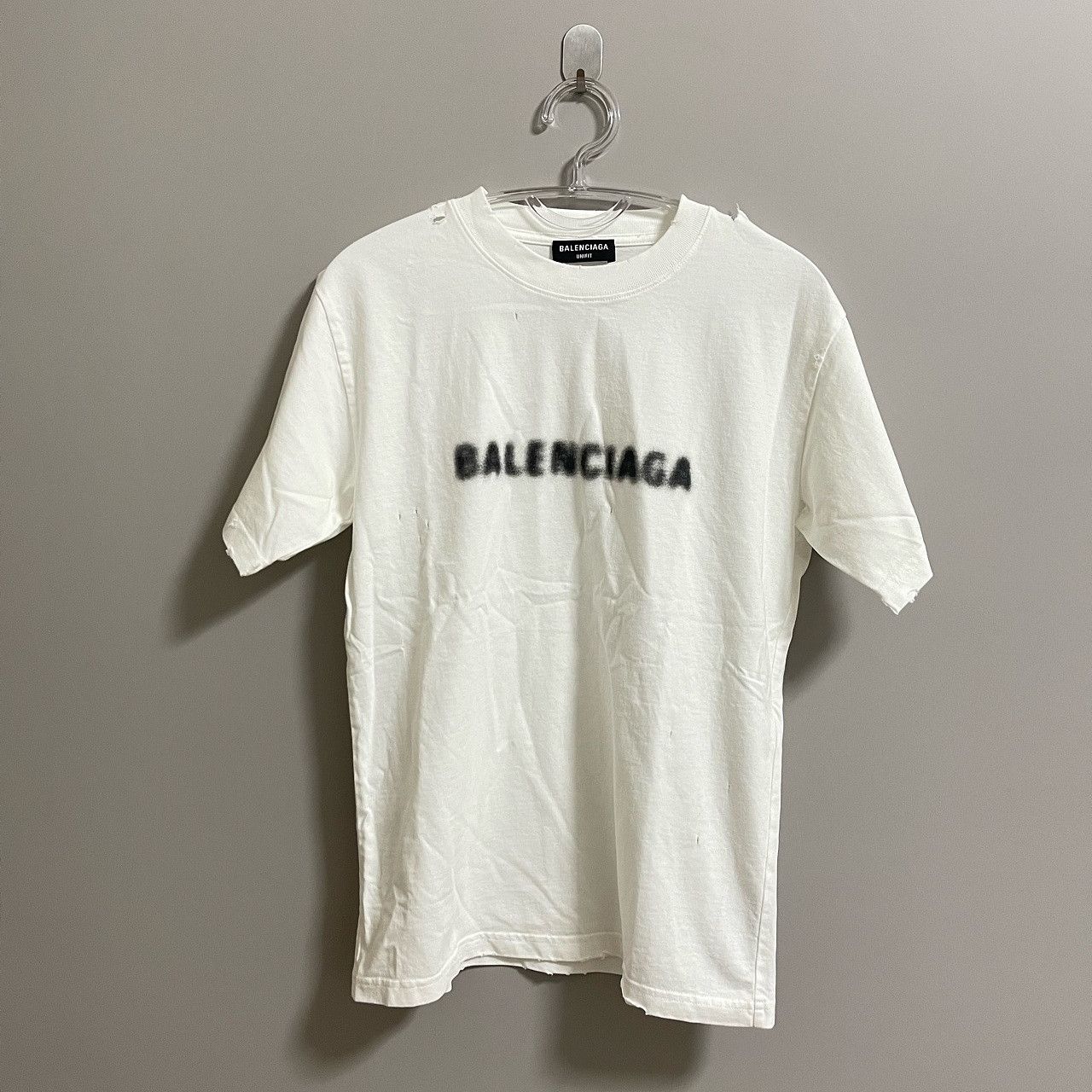 Balenciaga Balenciaga Blurry Logo T-Shirt Size S Size US S / EU 44-46 / 1 - 1 Thumbnail