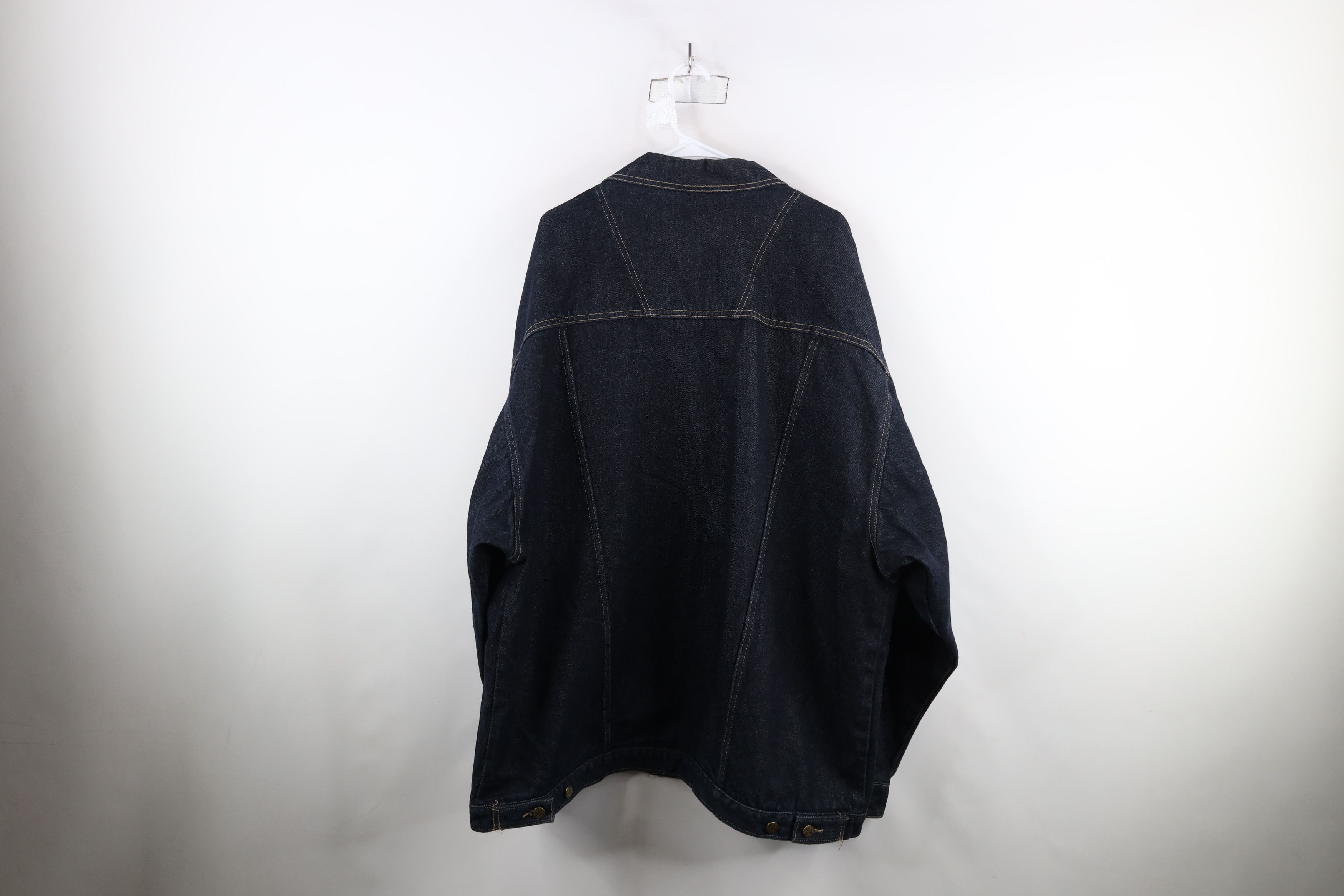 Vintage Vintage 90s Y2K Streetwear Baggy Denim Jean Trucker Jacket Size US XXL / EU 58 / 5 - 14 Thumbnail