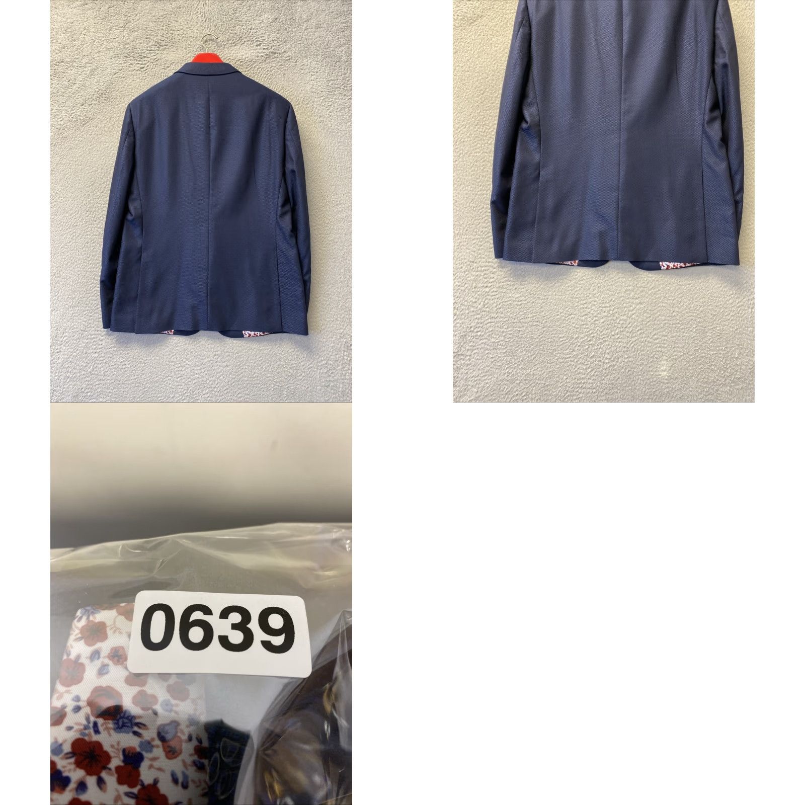 Vintage Savile Row Blazer Coat Men 42R Navy Regular Check 0639 NWOT Size 42R - 9 Thumbnail