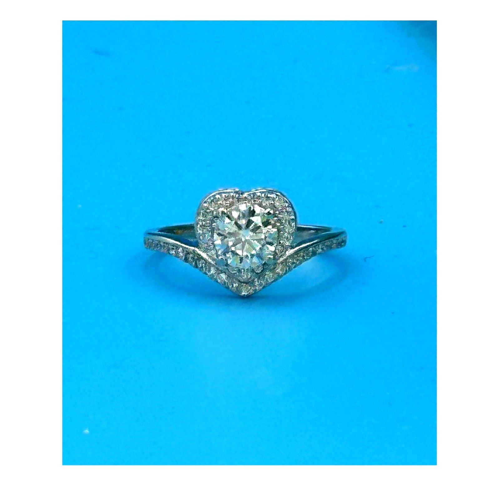 Other 1 carat Moissanite Heart Shaped Cut Ring 8 Size ONE SIZE - 10 Thumbnail