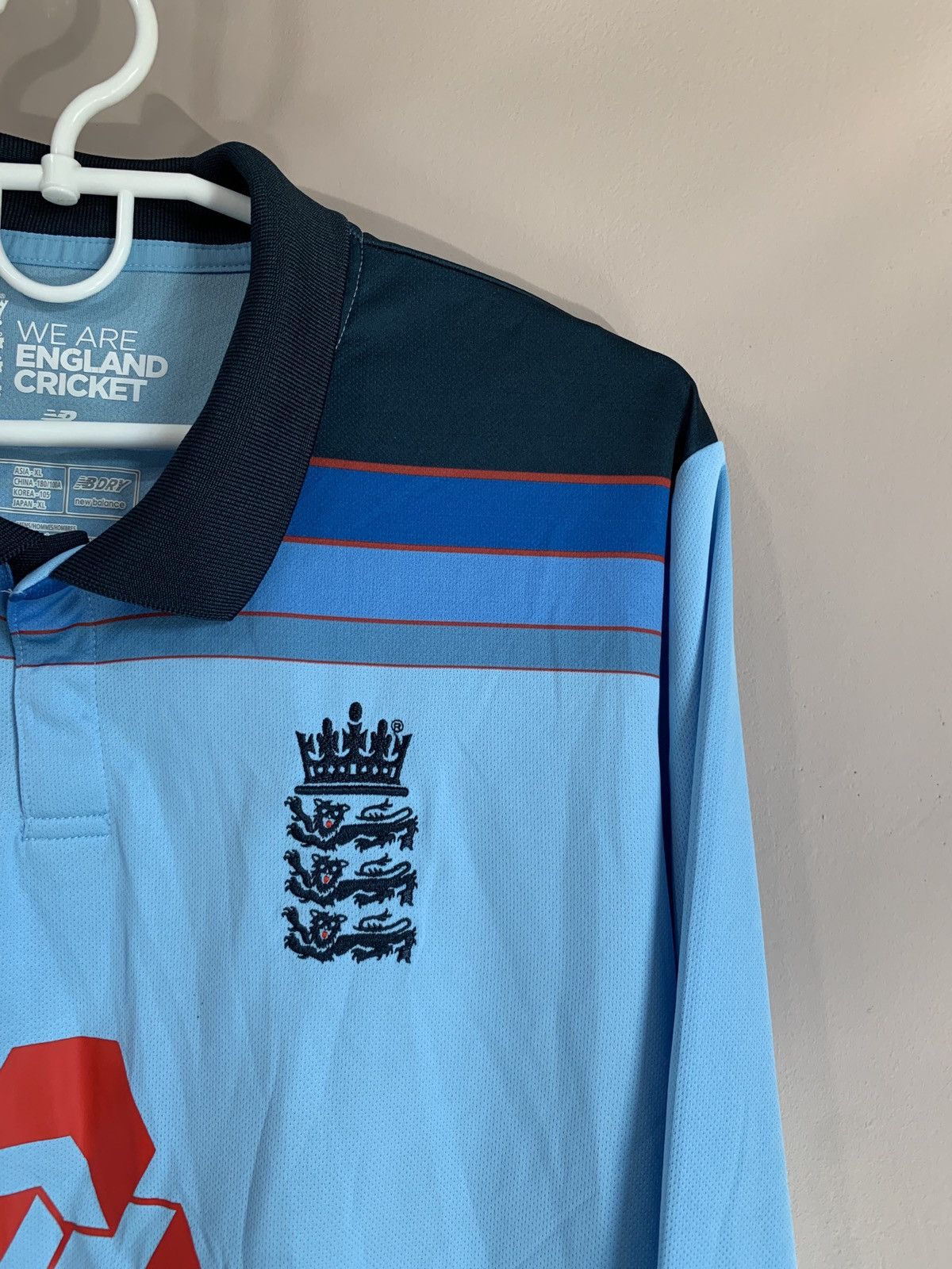 New Balance England 2019 World Cup Cricket Shirt New Balance Jersey Sz L Size US L / EU 52-54 / 3 - 4 Thumbnail