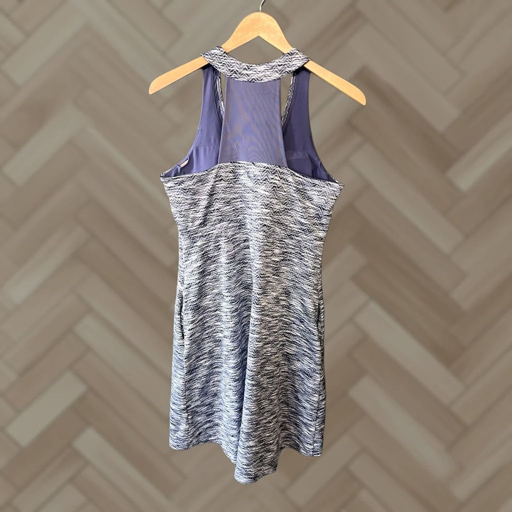 Vintage MPG Mondetta Performance Gear Travel Dress L Purple Pockets Built-in Bra Sleeveless V-Neck Outdoor A-Line Women Size L / US 10 / IT 46 - 1 Thumbnail