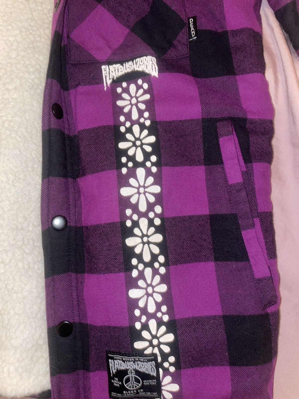 Flatbush Zombies Flatbush Zombies Purple Sherpa Flannel Size US S / EU 44-46 / 1 - 3 Thumbnail