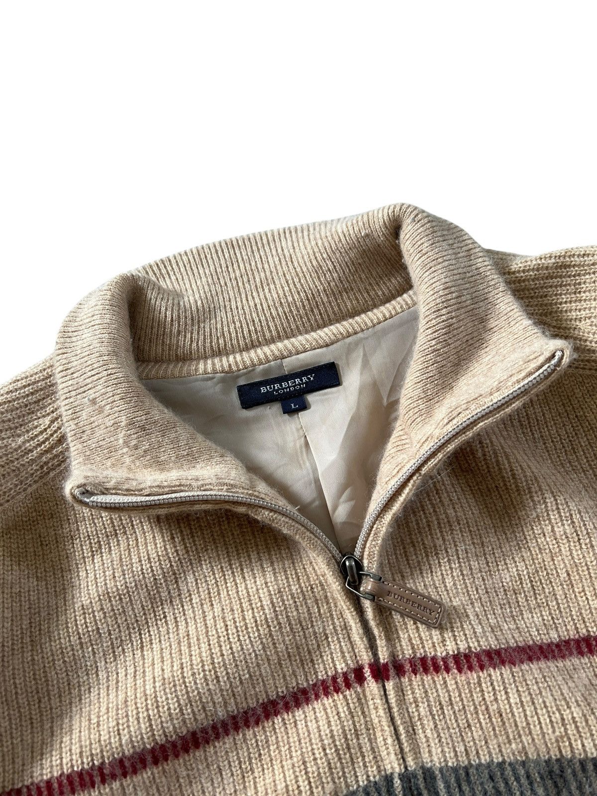 Burberry Burberry Cashmere Wool Blend Zipper Sweater Size US L / EU 52-54 / 3 - 8 Thumbnail