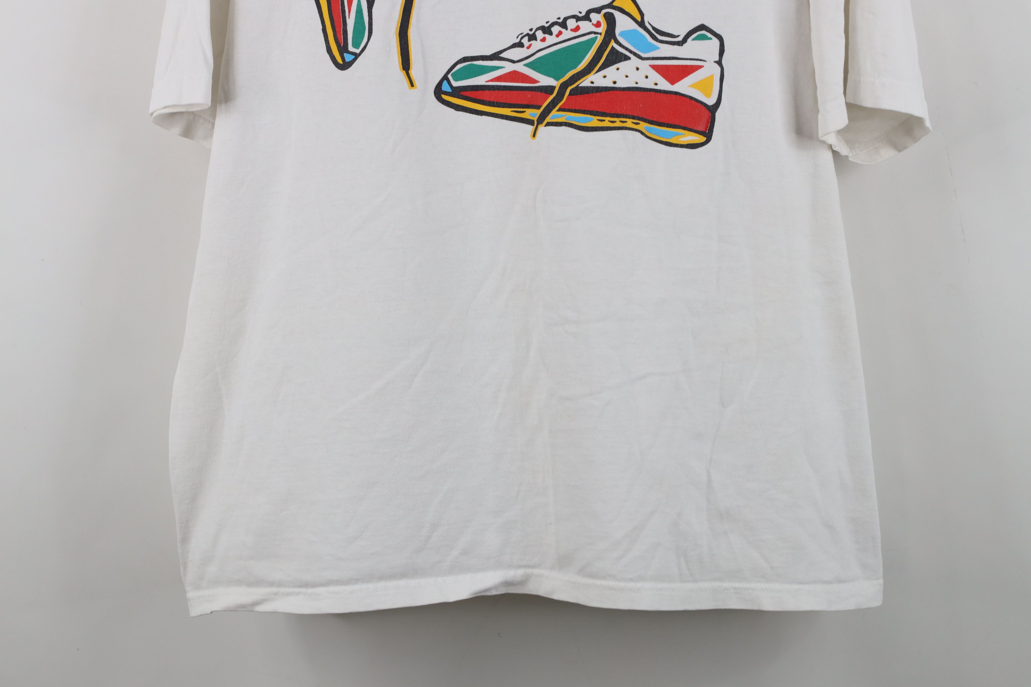 Vintage Vintage 90s Streetwear Heart Walk Shoes Short Sleeve T-Shirt Size US XL / EU 56 / 4 - 3 Thumbnail