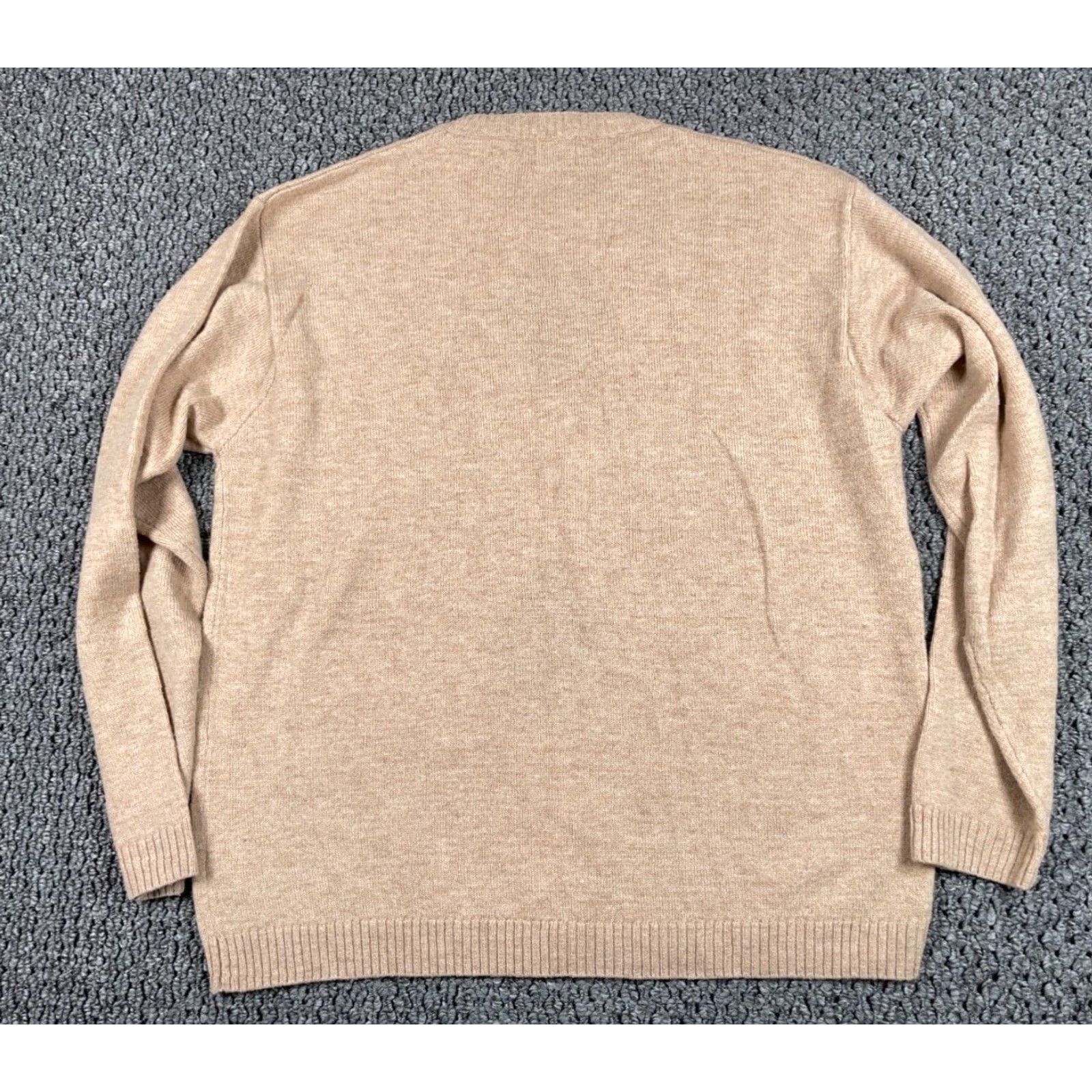 Vintage VINTAGE St. John's Bay Argyle Lambs Wool Sweater Shirt Mens Large Beige Lightweight 90s Preppy Size US L / EU 52-54 / 3 - 2 Thumbnail