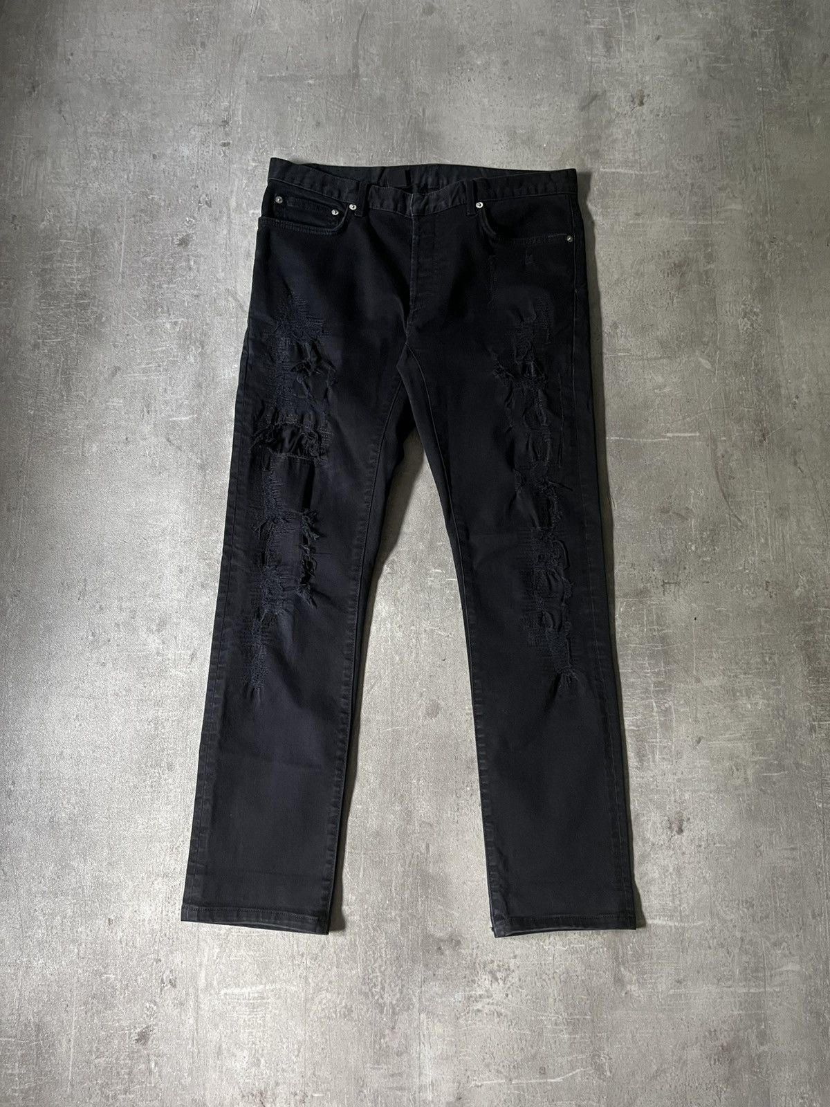 Dior Dior Homme A/W 14 stitched patchwork jeans black Size US 32 / EU 48 - 1 Thumbnail