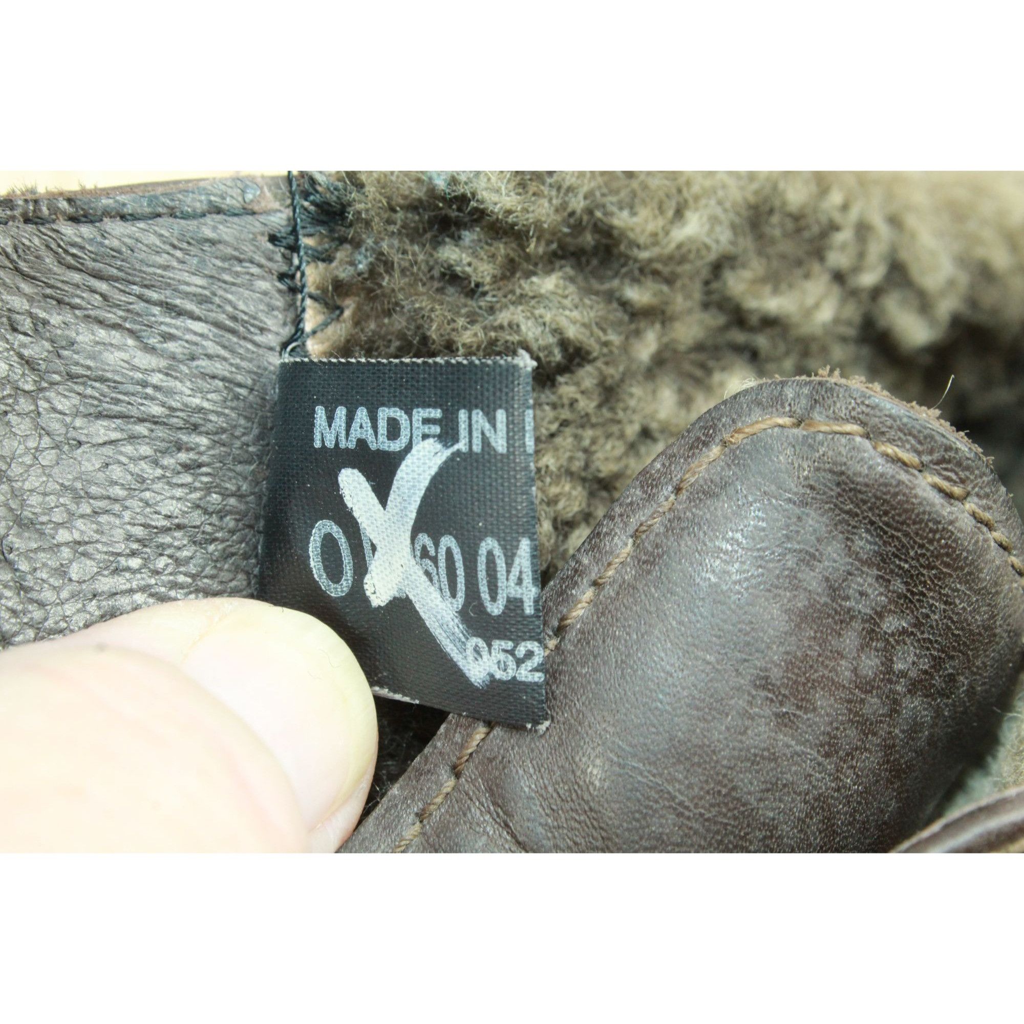 L.L. Bean × Leather LL Bean Leather Hook & Loop Shearling Lined Winter Boots Size US 6 / IT 36 - 8 Thumbnail
