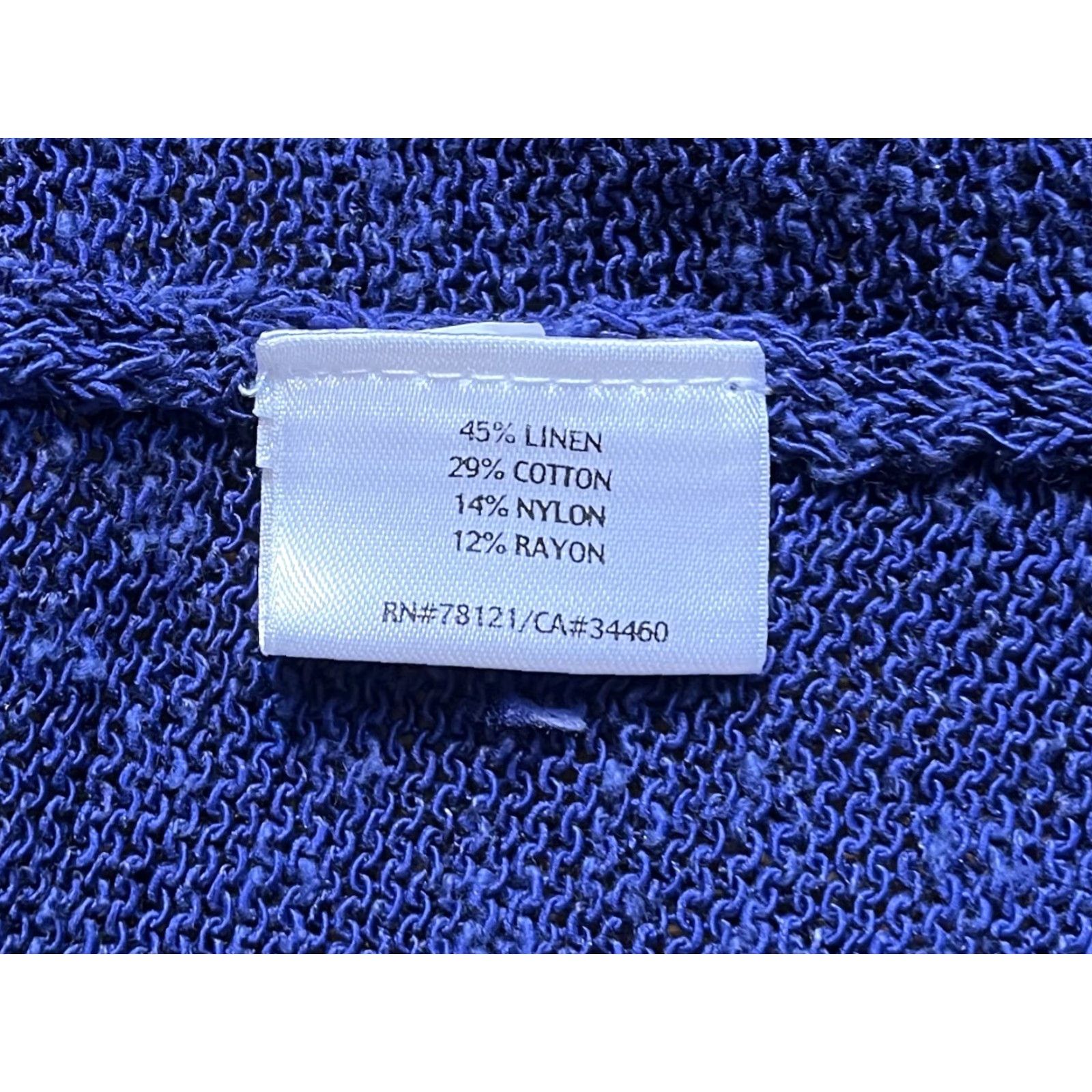 Eileen Fisher VINTAGE? No. Eileen Fisher Blue Cardigan Women’s M Linen Blend Open Knit V-Neck Casual Business Bohemian Outdoor - Mens? Ladies? Size M / US 6-8 / IT 42-44 - 6 Thumbnail