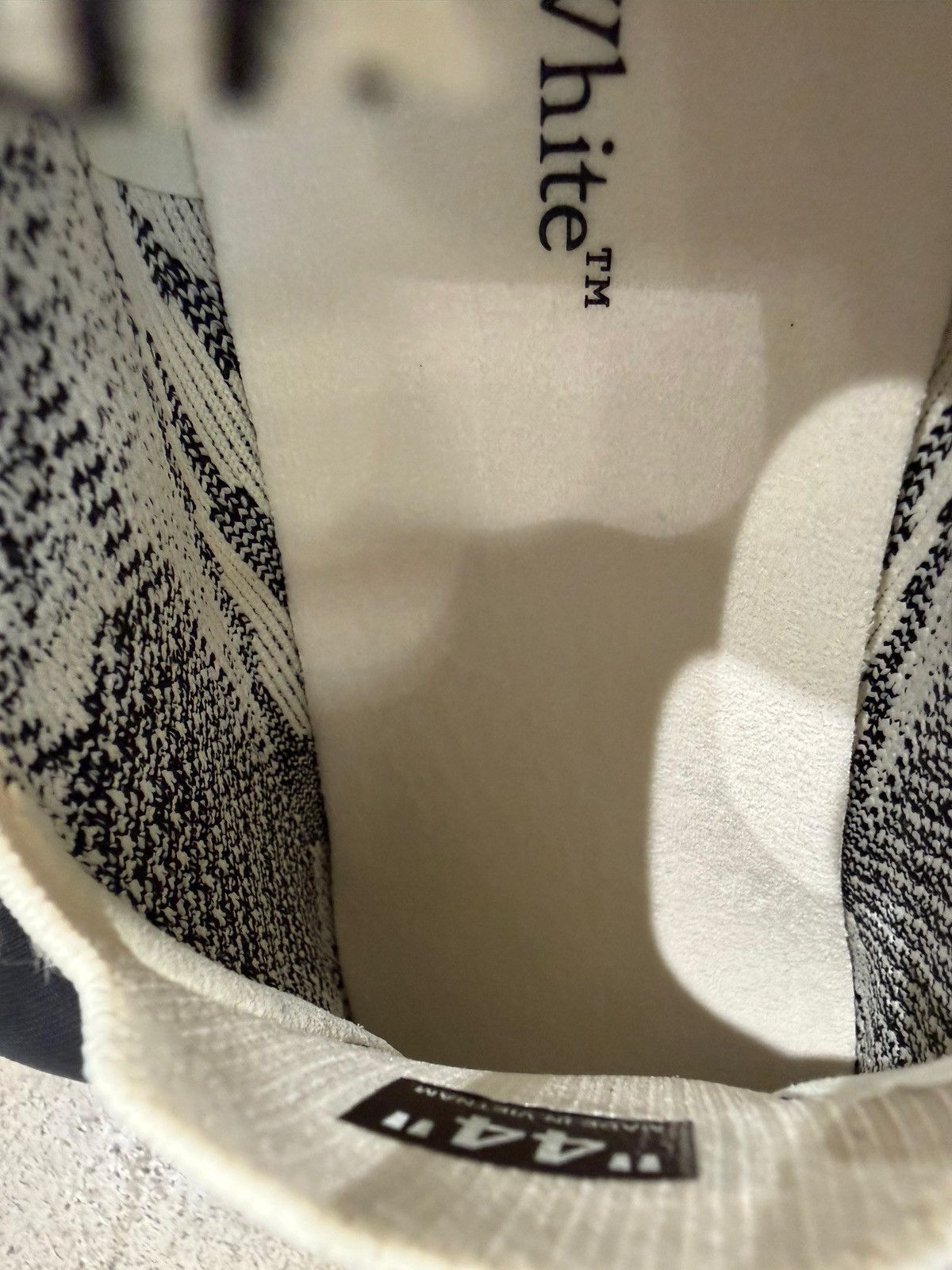 Off-White OFF-WHITE - Be Right Back Knit Light Sneakers Sand Black Size US 11 / EU 44 - 6 Thumbnail