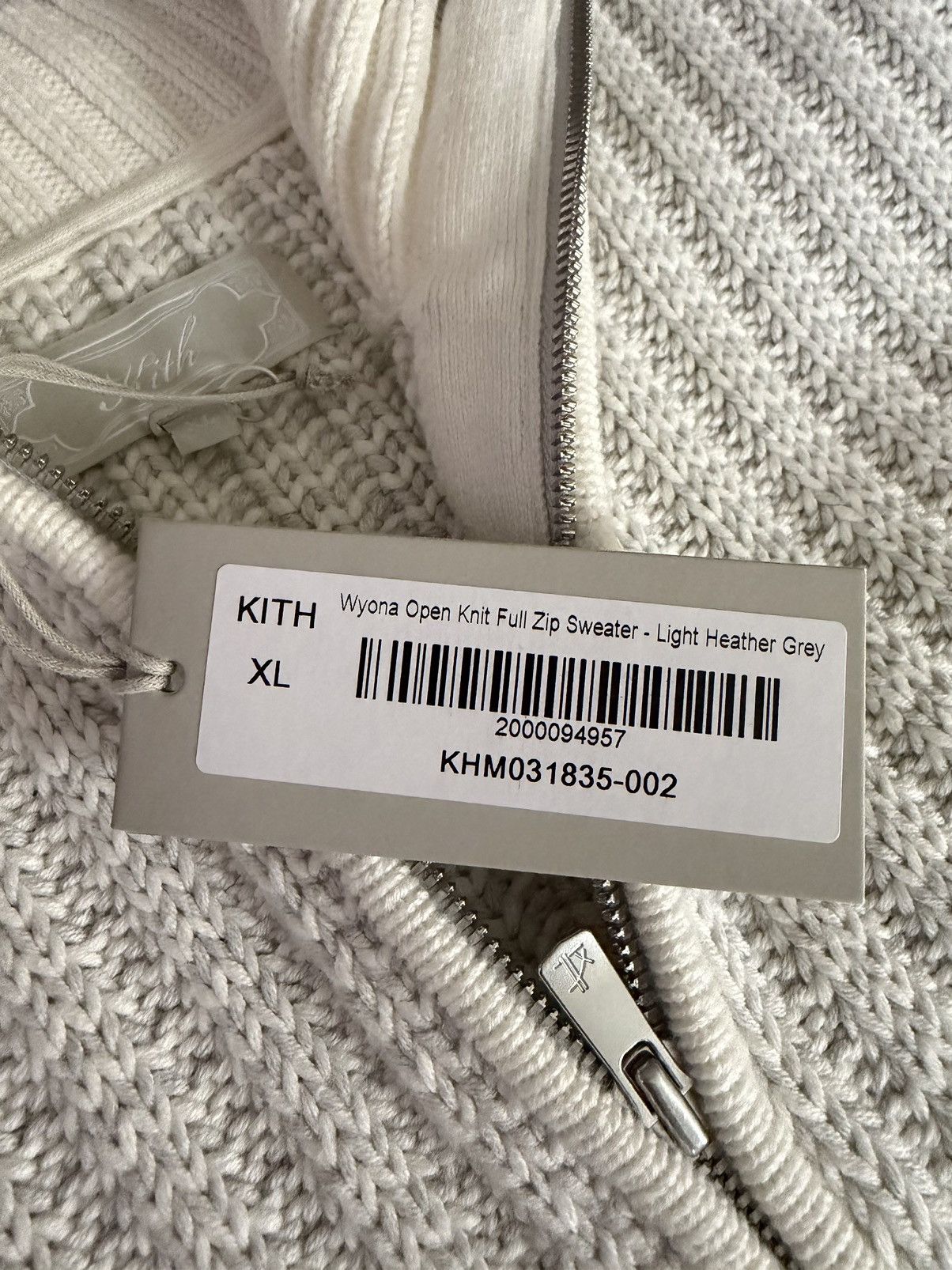 Kith Kith Wyona Open Knit Full Zip Sweater “Heather Grey” Size US XL / EU 56 / 4 - 4 Thumbnail