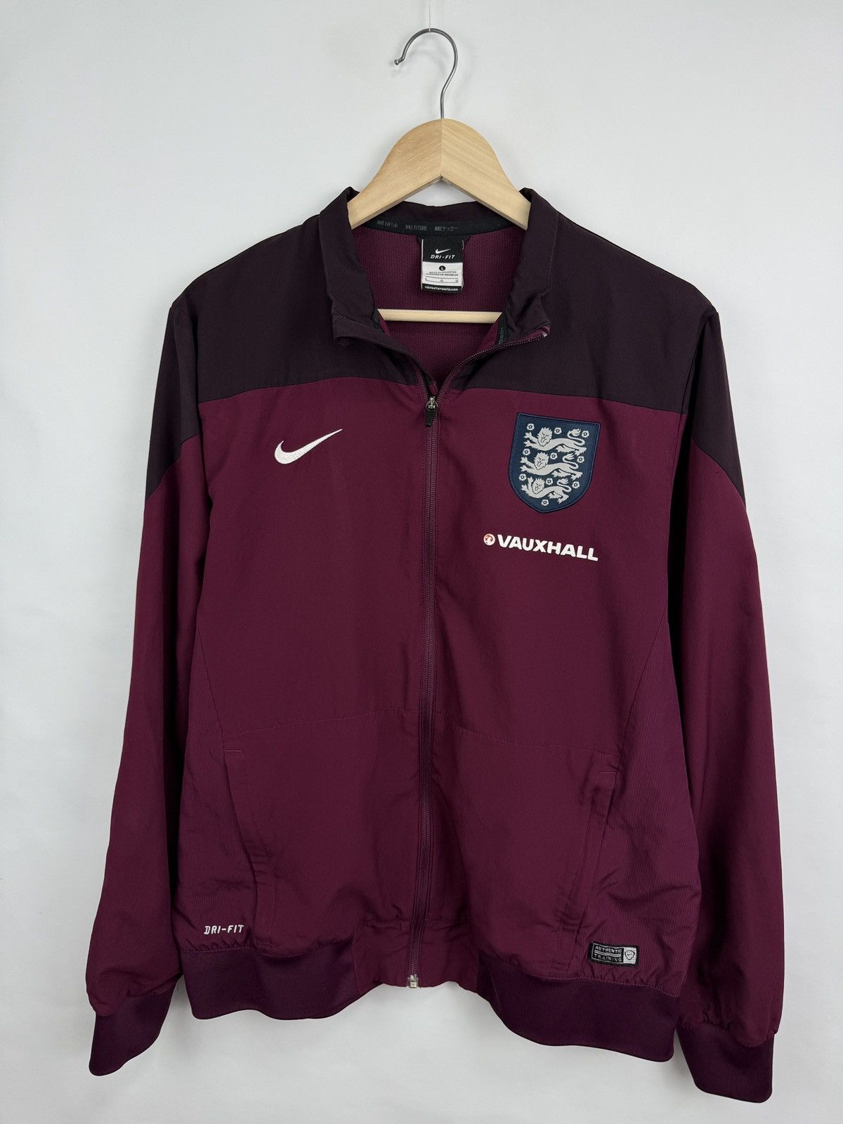 Nike 🏴󠁧󠁢󠁥󠁮󠁧󠁿 Vintage Y2K Nike England Soccer Jacket Training Vauxhall Size US L / EU 52-54 / 3 - 3 Thumbnail