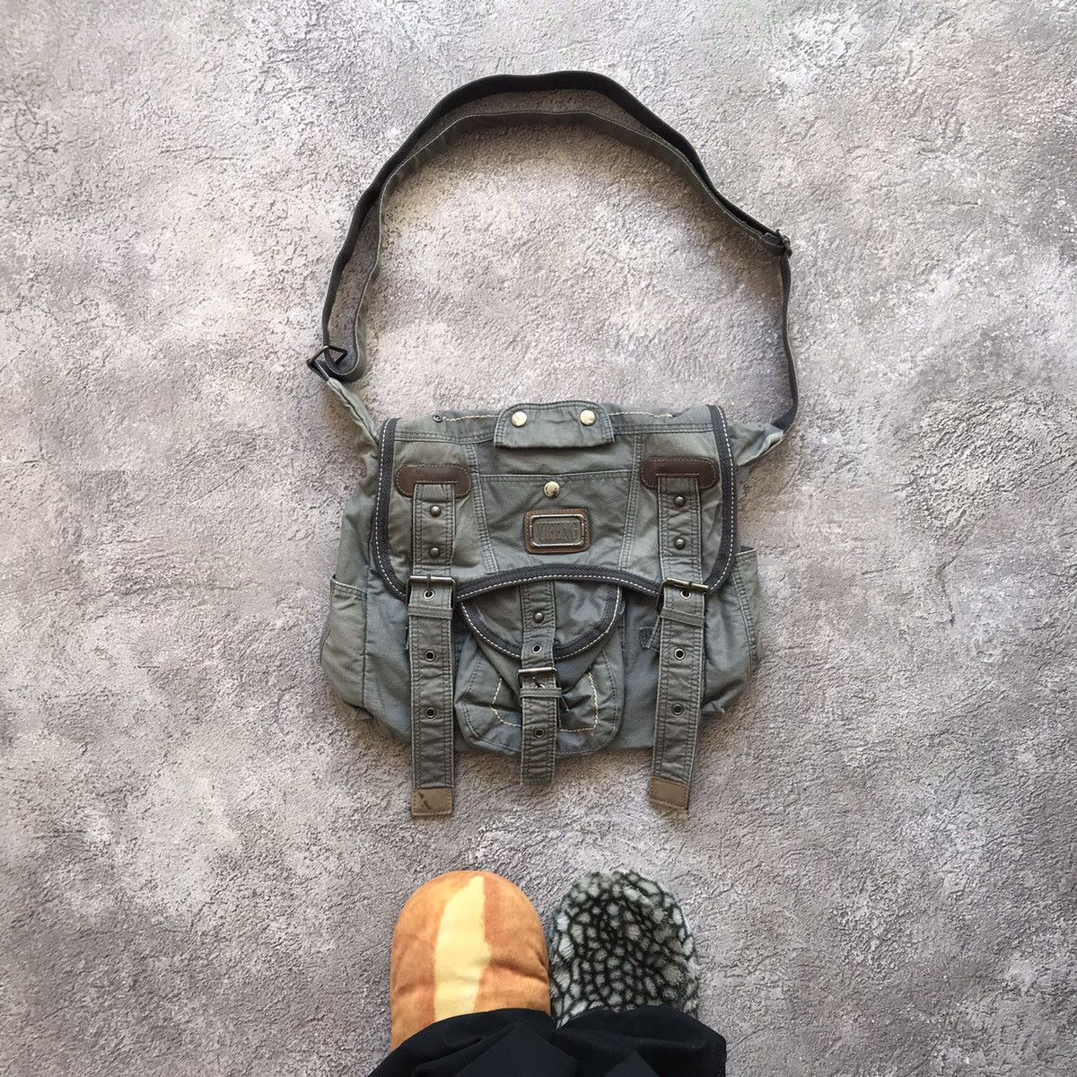 Pre-owned Avant Garde X If Six Was Nine Vintage Crossbody Bag Japan Junya Watanabe Style Y2k In Grey