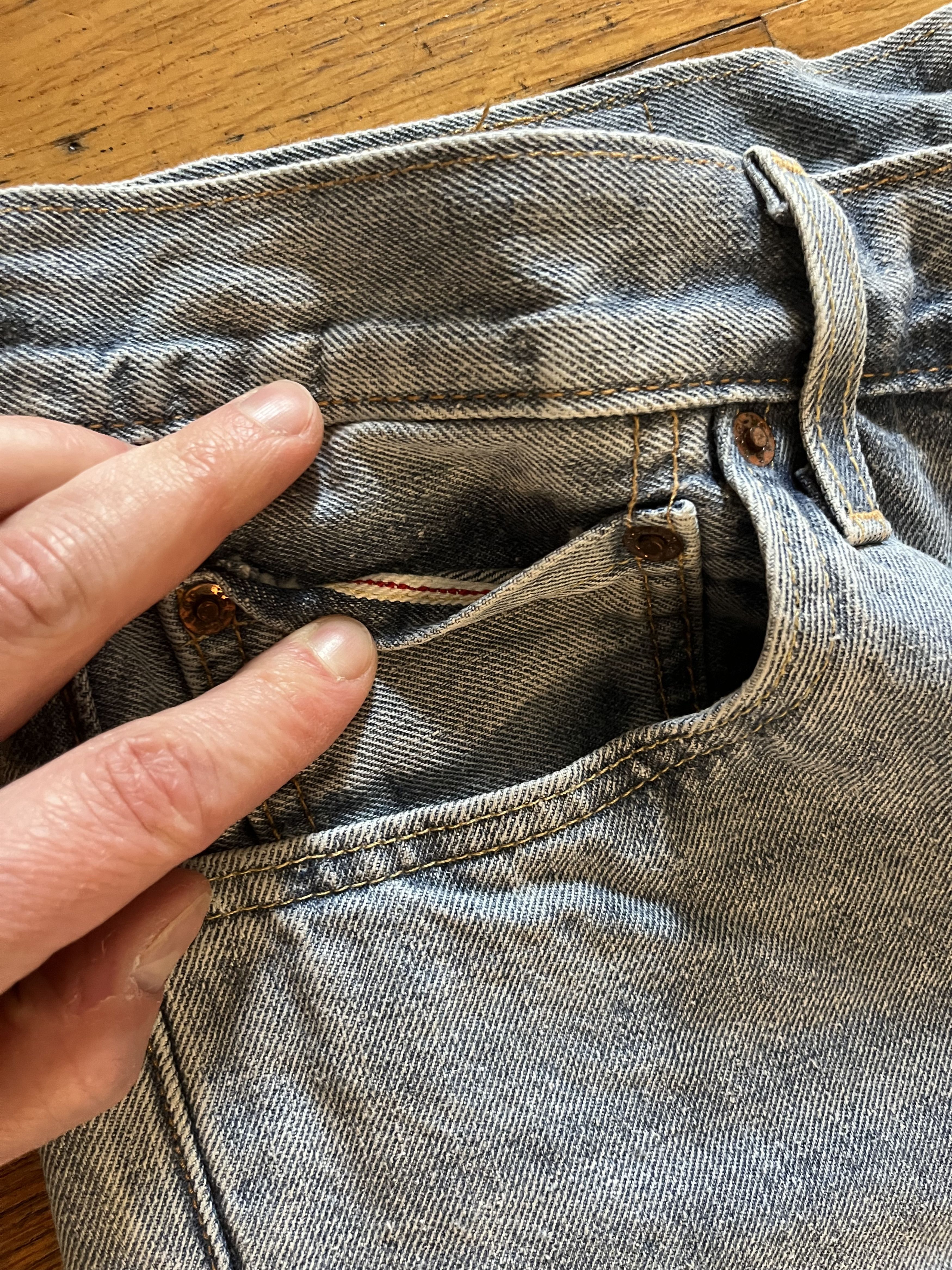 Levi's Levi's Premium light wash selvedge 501 jeans BNWOT 31x30 Size US 32 / EU 48 - 4 Thumbnail