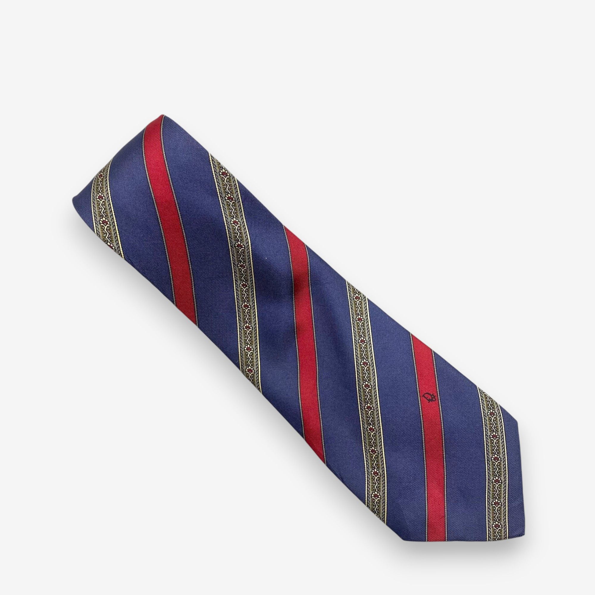 Japanese Brand Vintage Christian Dior SILK Necktie Cravate Pure Silk Size ONE SIZE - 2 Thumbnail