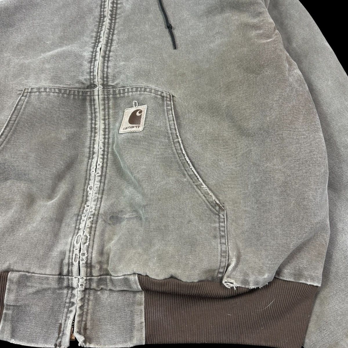 Carhartt Vintage 90s J06 CHT Faded Distressed Full Zip Jacket 2XL Size US XXL / EU 58 / 5 - 2 Thumbnail