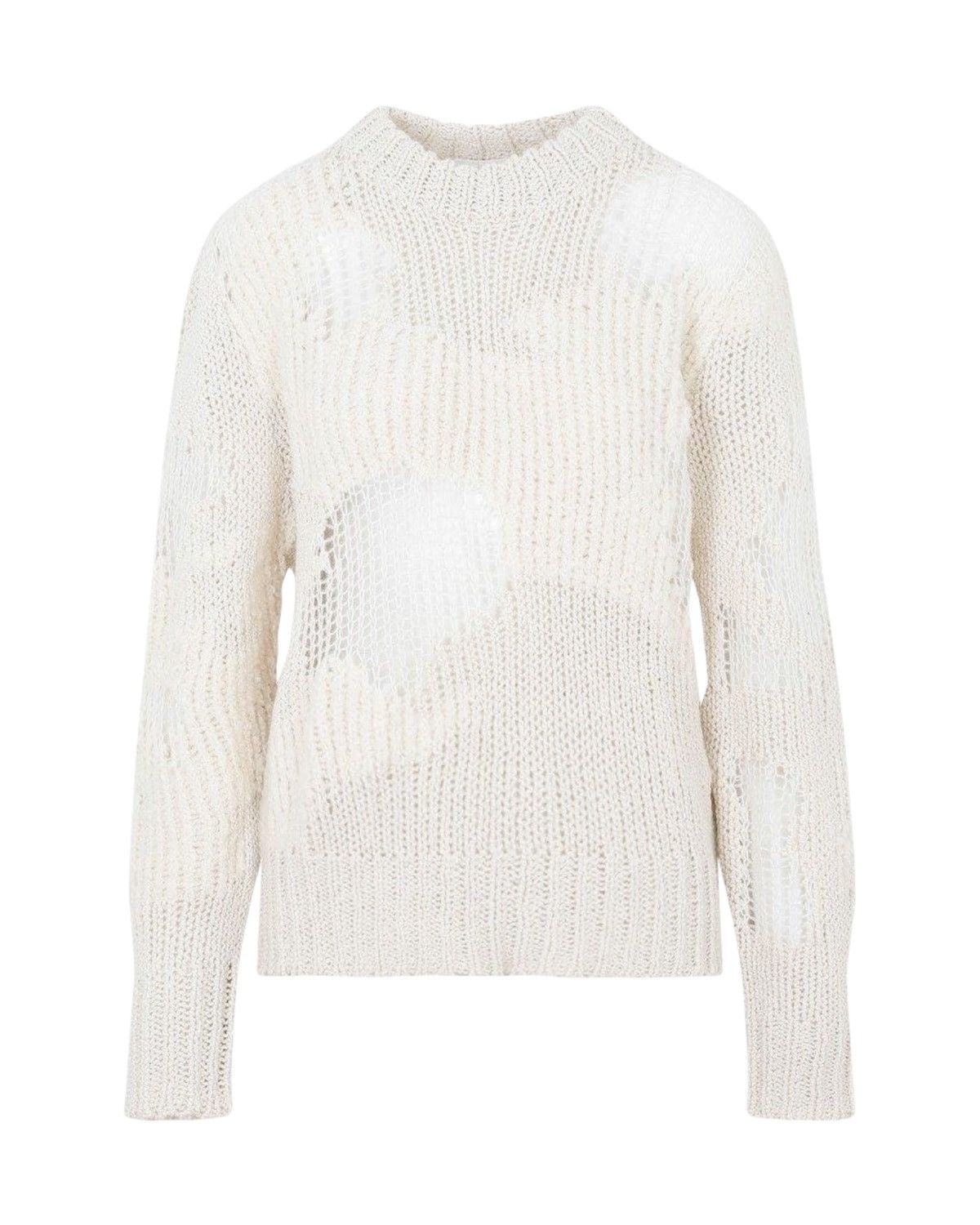 Chloe Chloé Iconic Cashmere-Wool Blend Milk Distressed Sweater Size M / US 6-8 / IT 42-44 - 1 Thumbnail