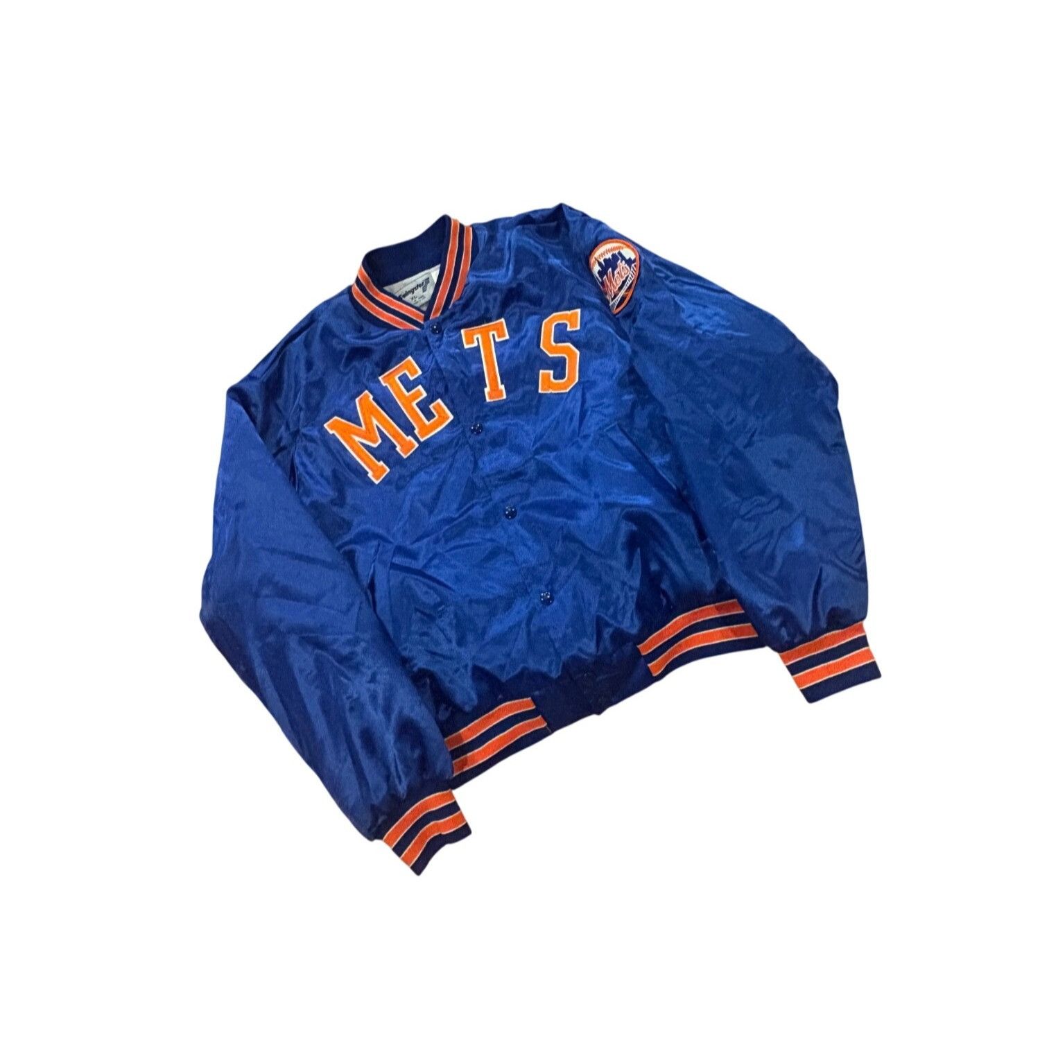 Swingster Vintage 80s Swingster New York Mets Spellout MLB Satin Bombe Size US XL / EU 56 / 4 - 3 Thumbnail