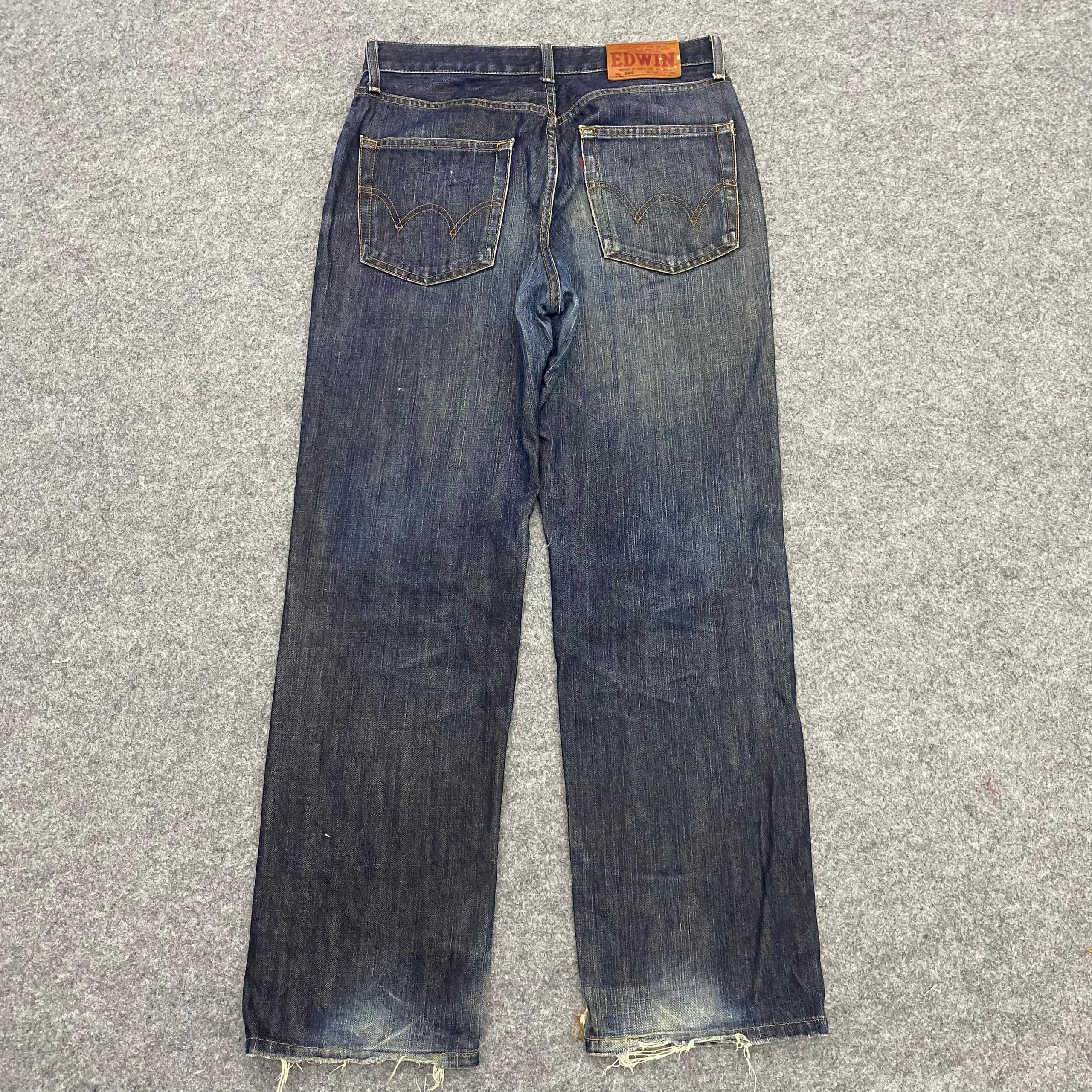 Edwin 💥Best Offer💥Vintage Edwin 503 Distressed Denim Size US 31 - 3 Thumbnail