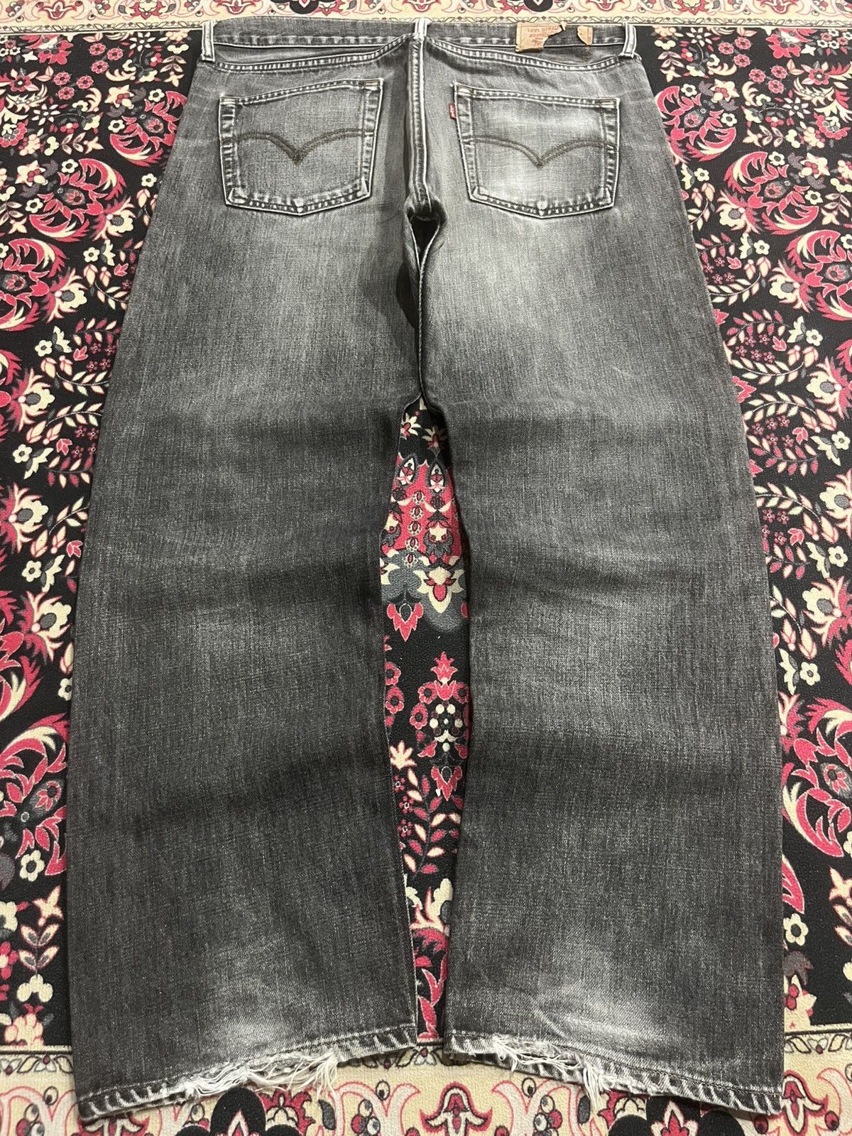 Levi's Vintage Levi’s 503 Black Faded Washed Loose Leg Jeans Size US 36 / EU 52 - 2 Thumbnail