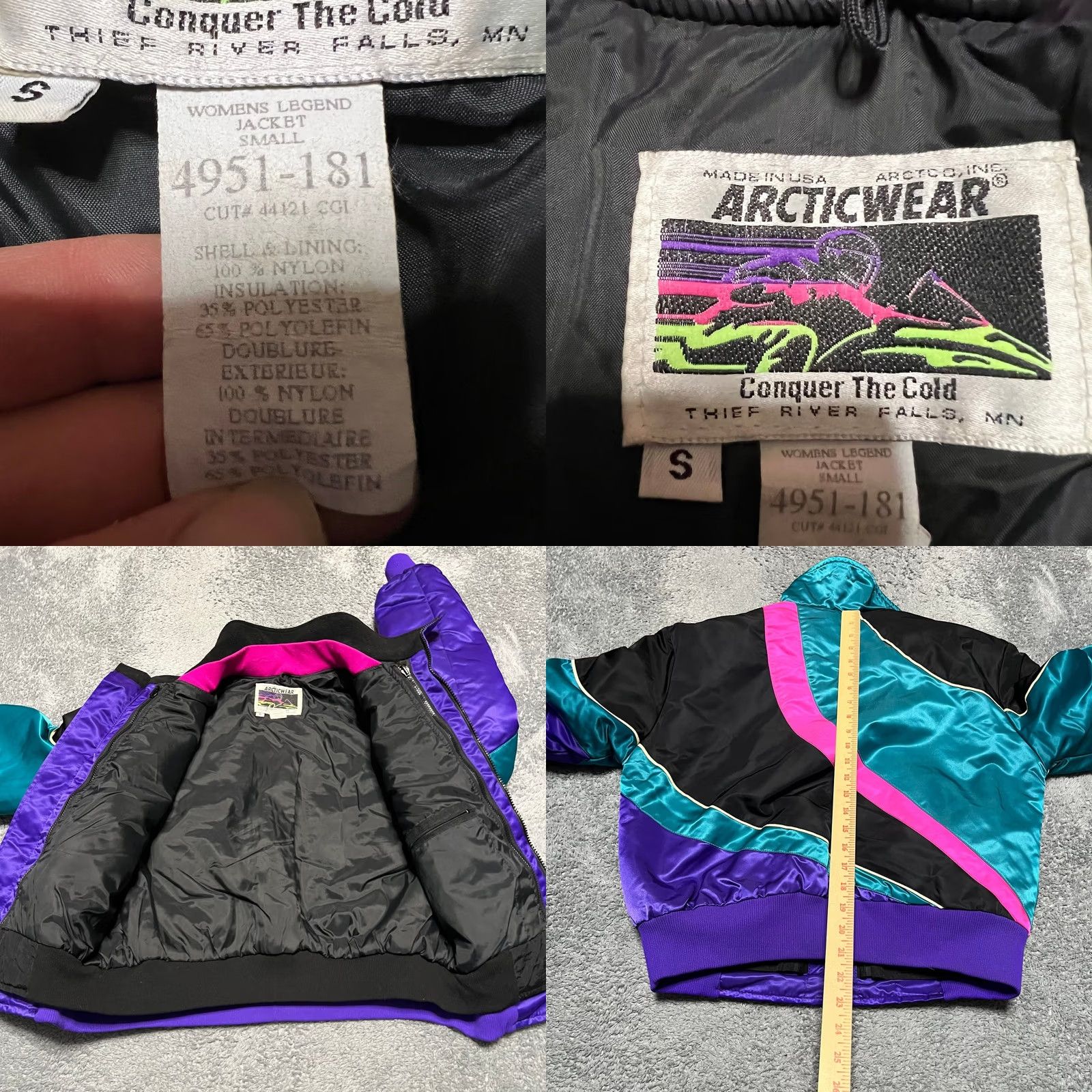 Vintage VINTAGE Arctic Cat Coat Womens Small USA Snowmobile Parka Nylon Purple Jacket Size S / US 4 / IT 40 - 8 Thumbnail
