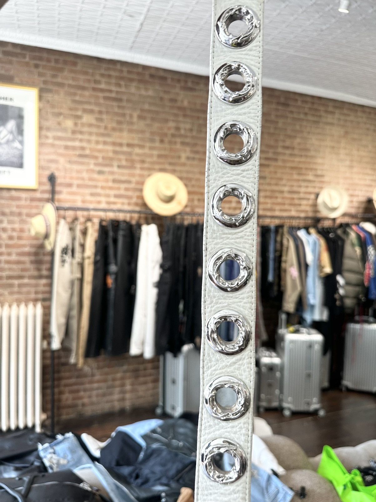 Chrome Hearts Chrome Hearts 32-34 GOTHIC WHITE GOTH SILVER BELT Size 32 - 10 Thumbnail