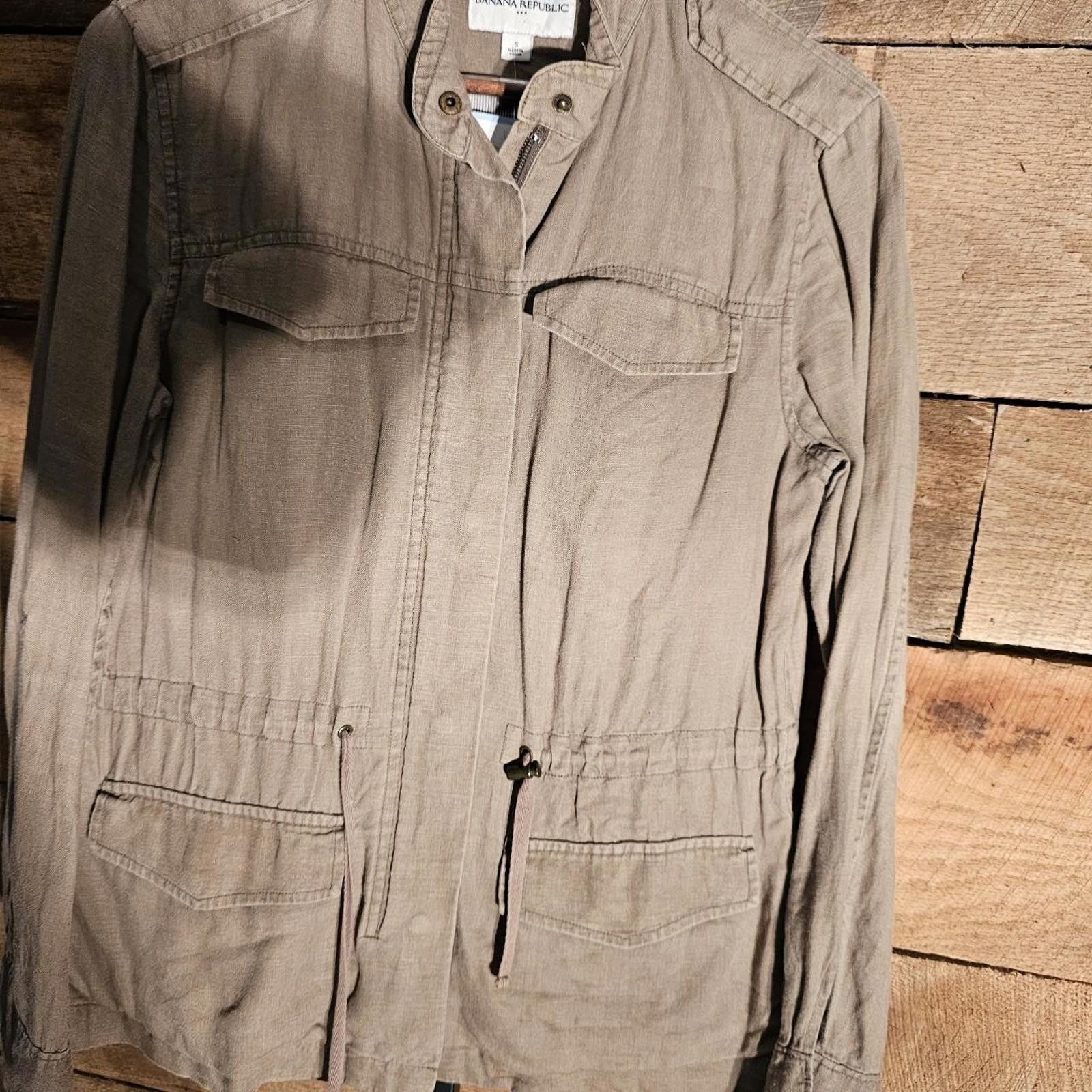 Banana Republic Banana Republic Women's Khaki Light Weight Jacket Size S / US 4 / IT 40 - 3 Thumbnail