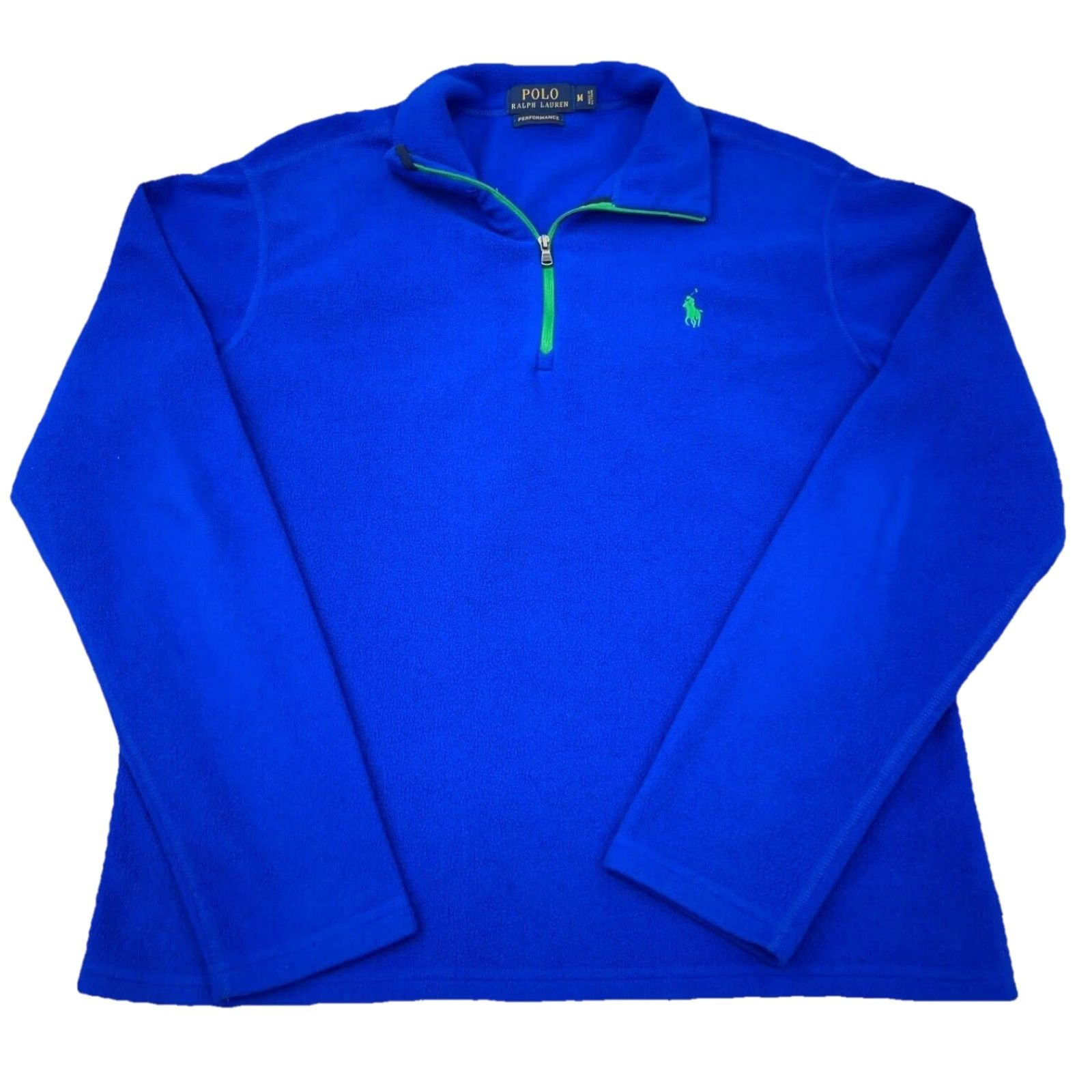 Polo Ralph Lauren Polo Ralph Lauren Sweater Men Medium Blue Green Pony Pullover Fleece Performance Mock Neck 1/4 Zip Logo Button Classic Outdoor Size US M / EU 48-50 / 2 - 2 Thumbnail