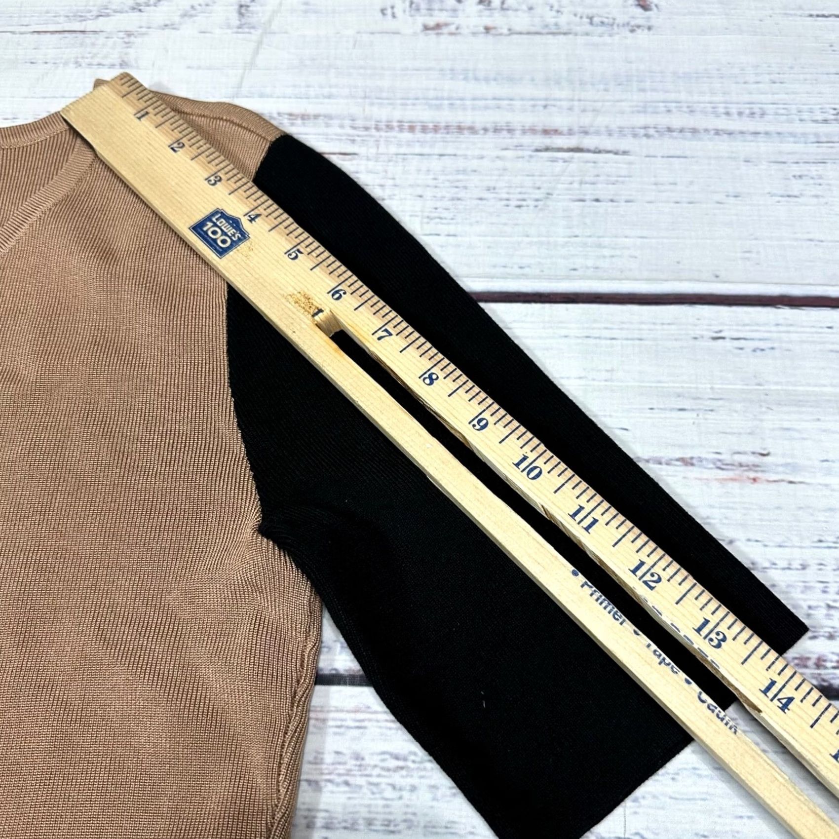 White House Black Market White House Black Market Blouse Womens Knit Top Sz S Brown Black Zip Detail Size S / US 4 / IT 40 - 5 Thumbnail