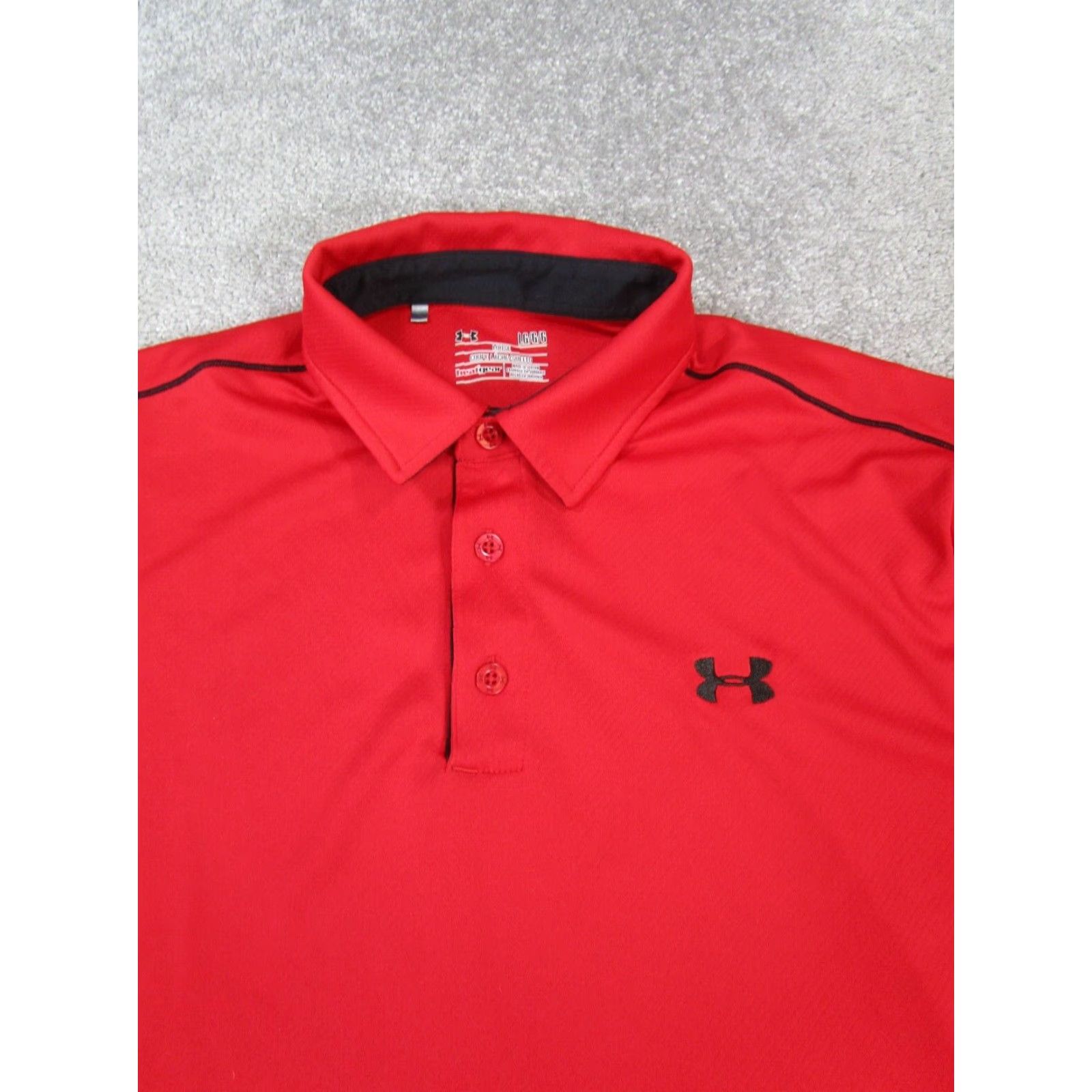 Under Armour Under Armour Polo Shirt Mens Large Red Golf Heat Gear Polo Under Armour HeatGear Shirt Mens Large Red Golf Gear Size US L / EU 52-54 / 3 - 2 Thumbnail