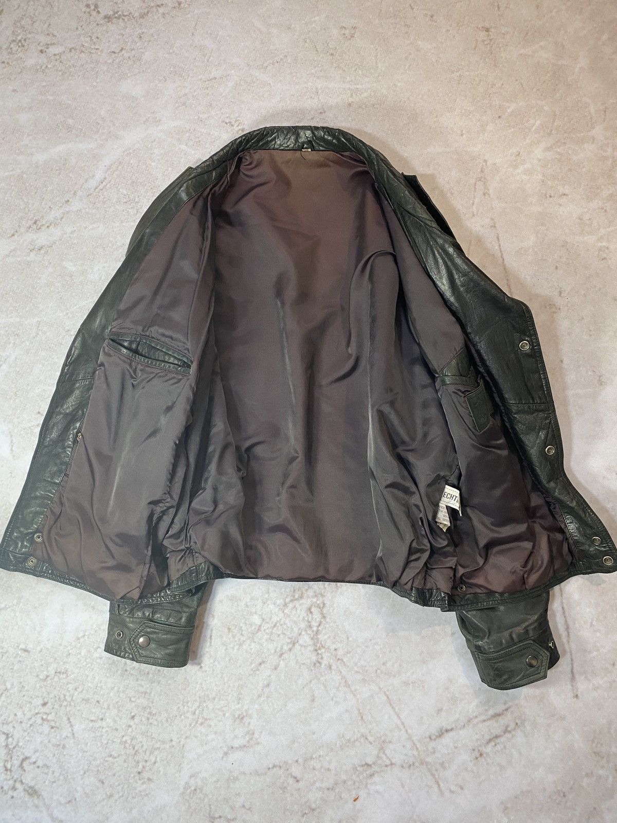 Genuine Leather × Vintage VINTAGE BIKER MOTO BLACK 90s LEATHER JACKET Size US L / EU 52-54 / 3 - 6 Thumbnail