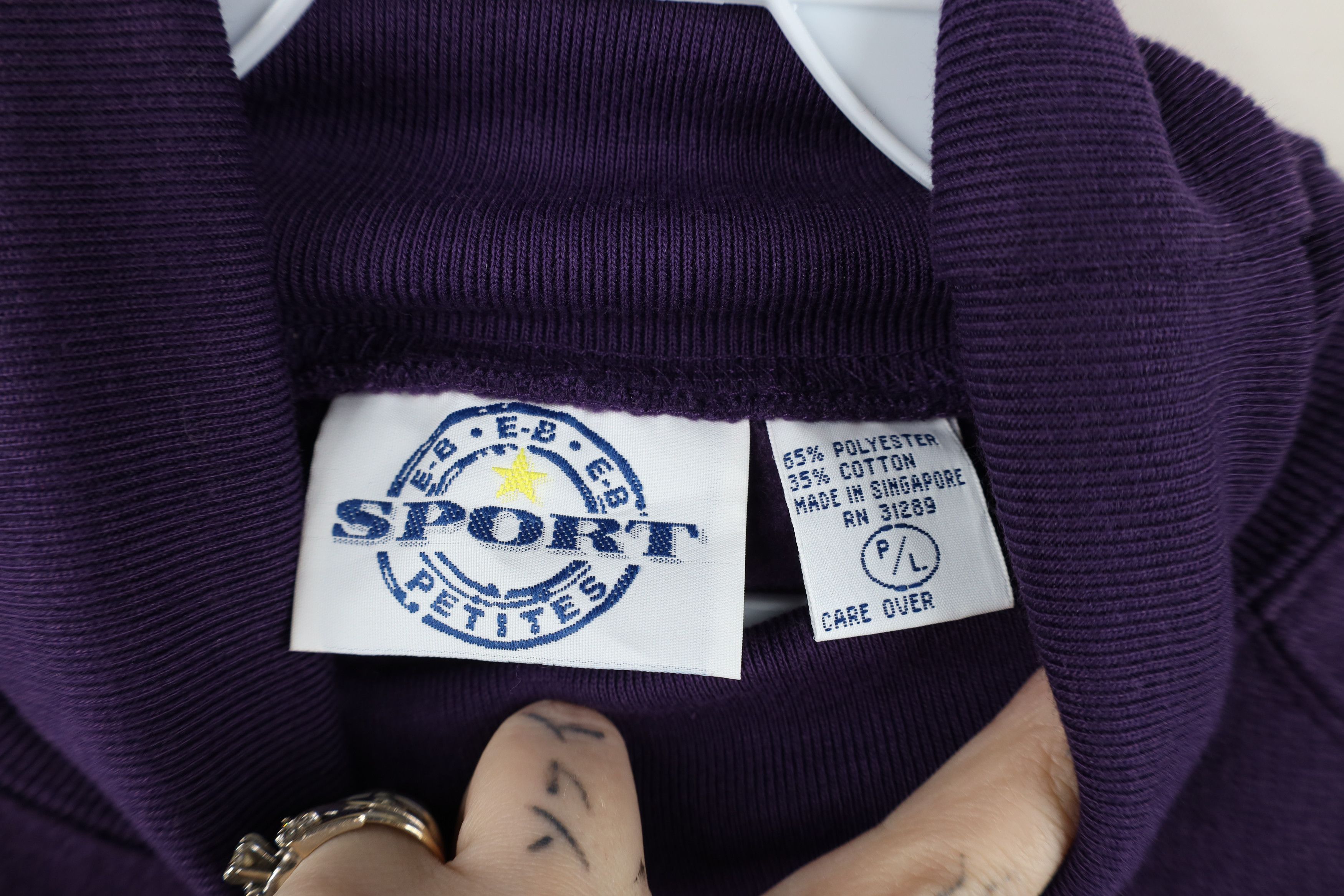 Vintage Deadstock Vintage 90s Streetwear Fall Turtleneck Sweatshirt Size L / US 10 / IT 46 - 5 Thumbnail