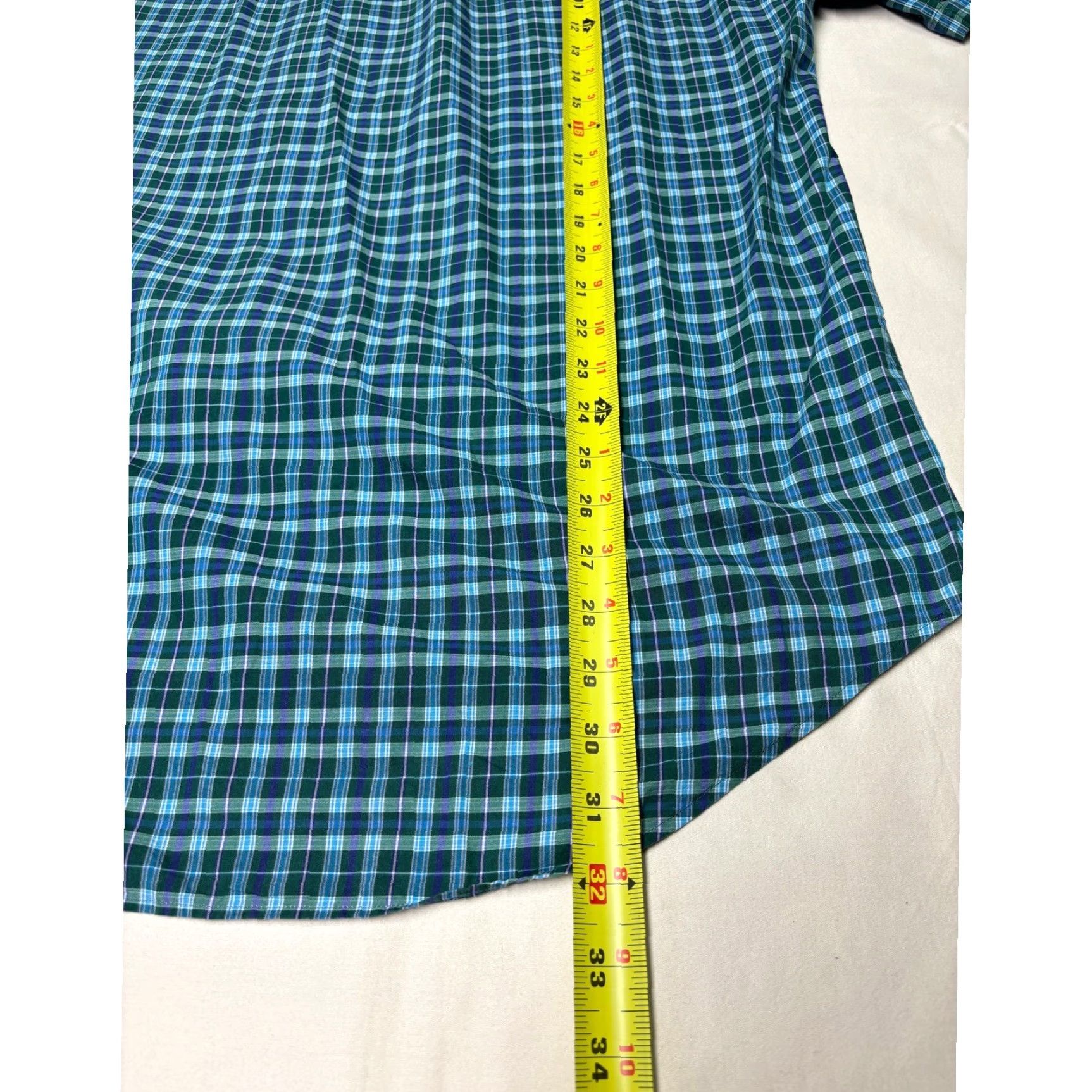 Ralph Lauren Ralph Lauren Blake Plaid Short Sleeve Button-Down Shirt Men's L Green Blue Size US L / EU 52-54 / 3 - 5 Thumbnail