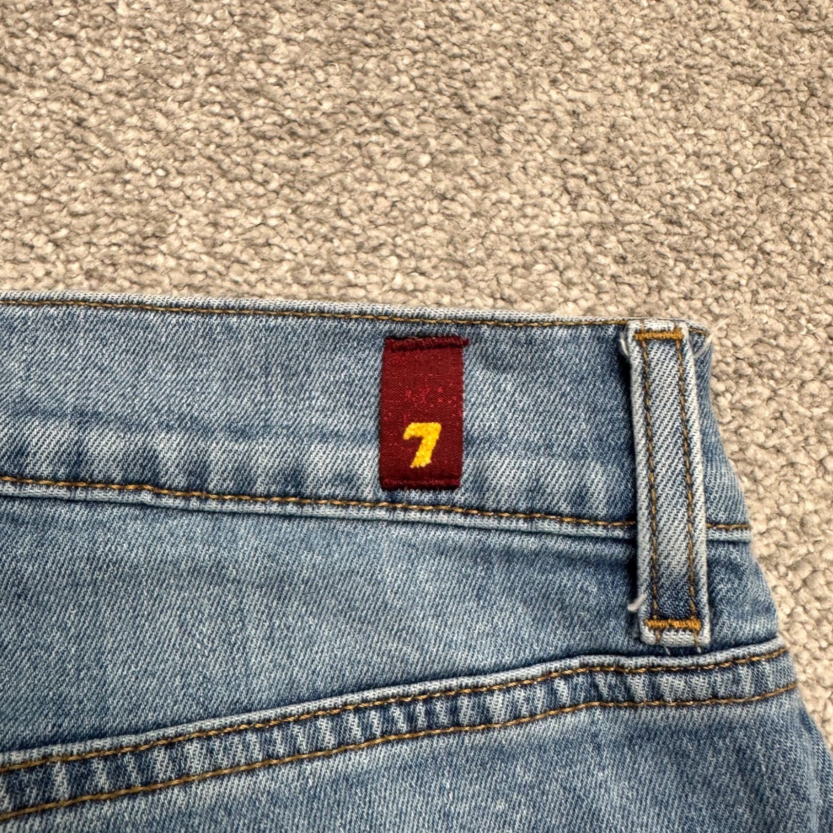 7 For All Mankind 7 For all Mankind Jeans Mens 31x33 Blue Medium Wash Denim Straight Casual B Size US 31 - 6 Thumbnail